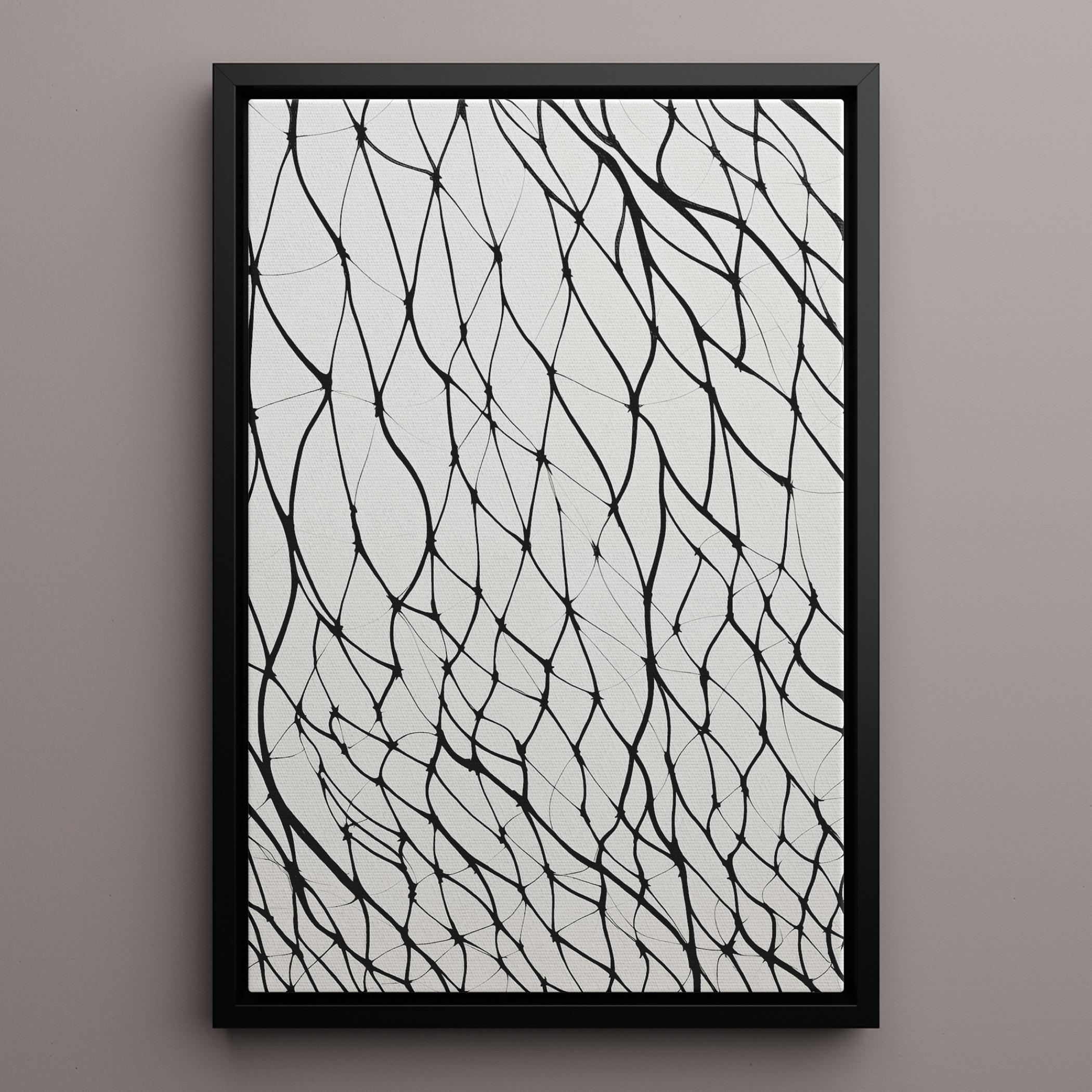 Abstract Net Design Framed Canvas Art-household-walldecorandmirrors-wallart-image-1