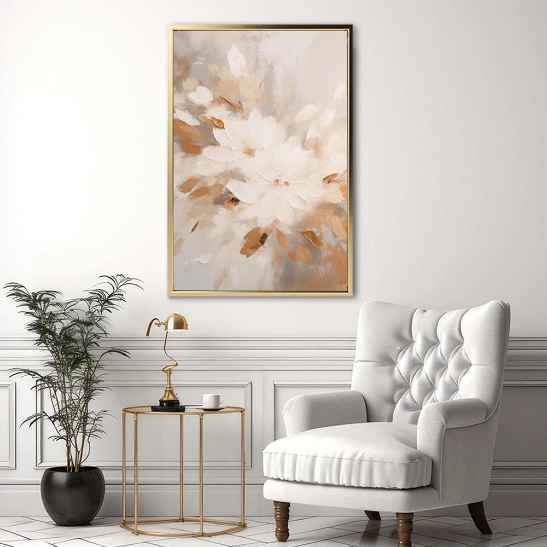 Floral Canvas Wall Art Gold Frame-household-walldecorandmirrors-wallart-image-2