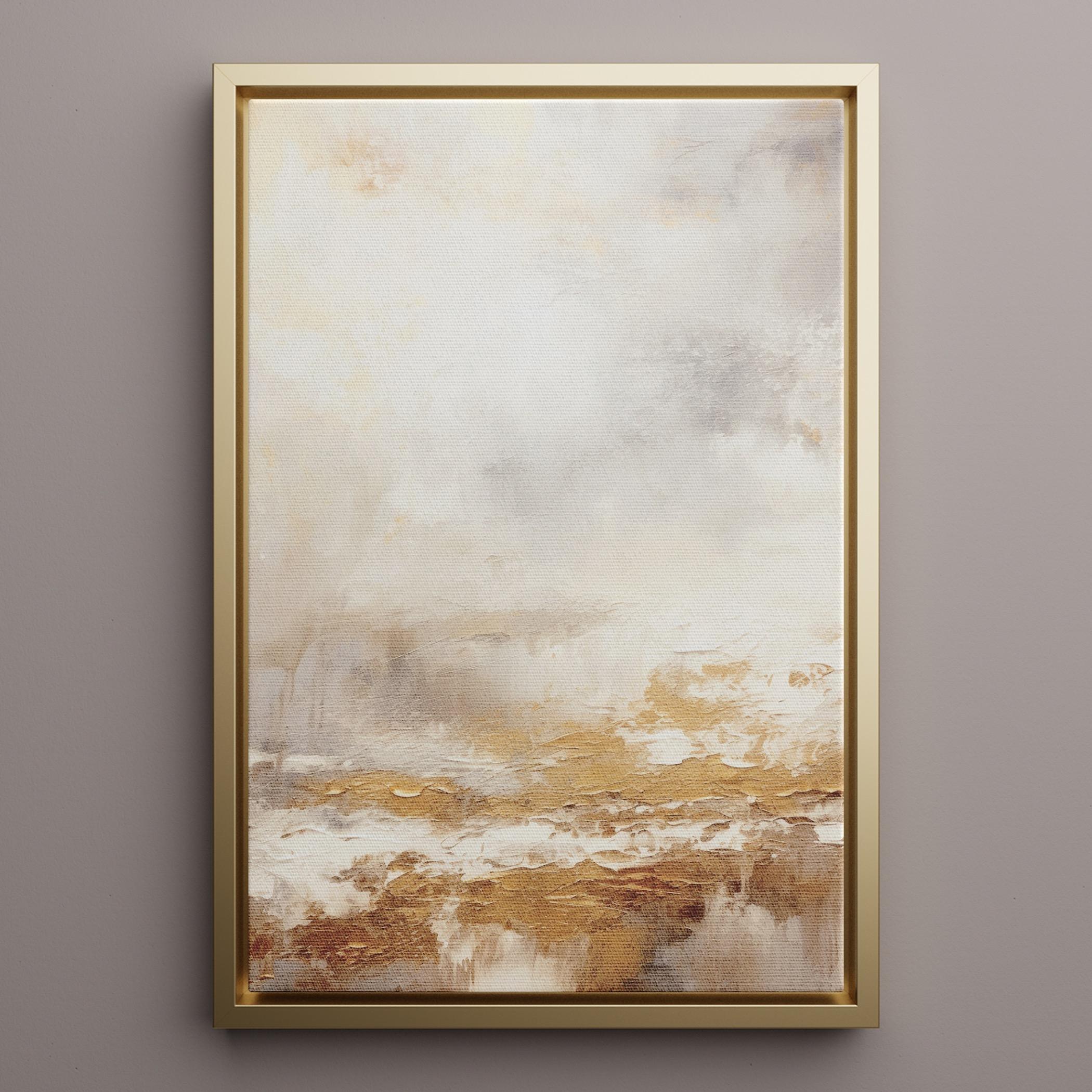 Abstract Canvas Art Gold Floating Frame-household-walldecorandmirrors-wallart-image-1