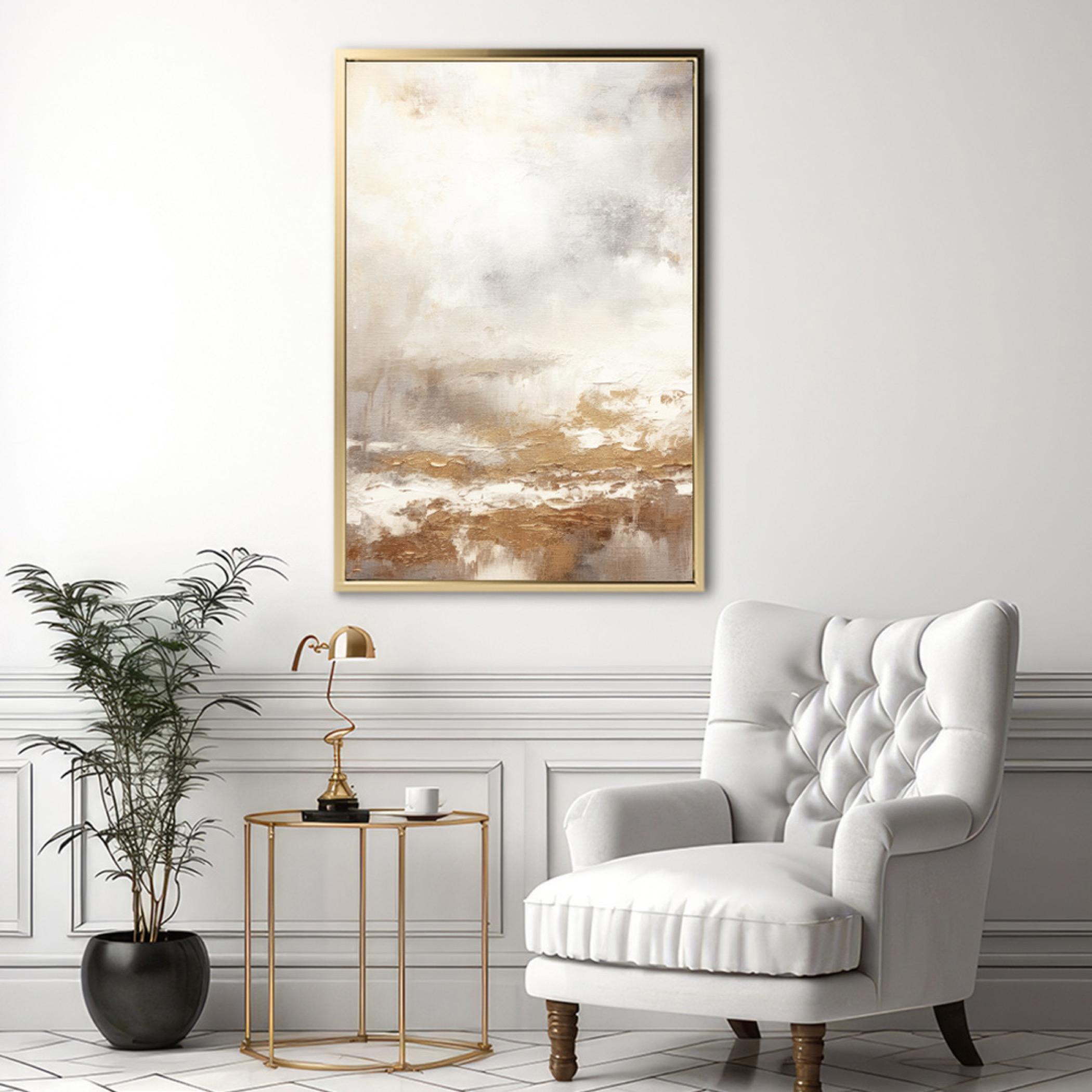 Abstract Canvas Art Gold Floating Frame-household-walldecorandmirrors-wallart-image-2