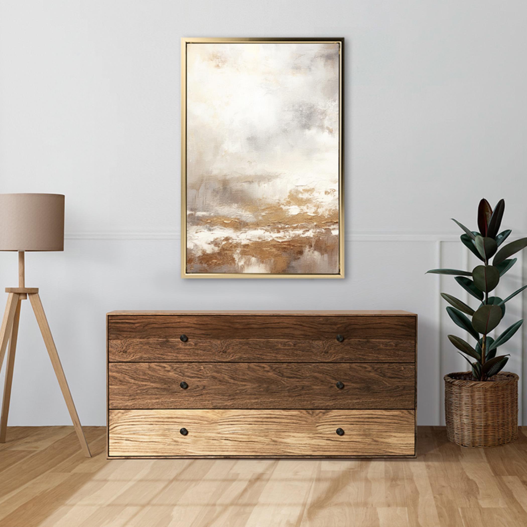Abstract Canvas Art Gold Floating Frame-household-walldecorandmirrors-wallart-image-5