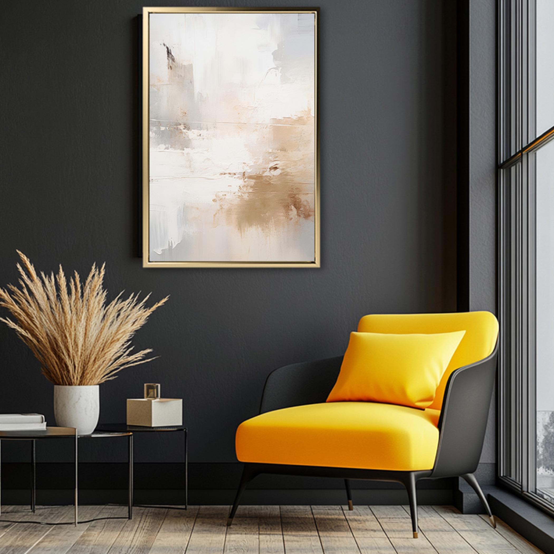 Abstract Canvas Wall Art with Gold Frame-household-walldecorandmirrors-wallart-image-3