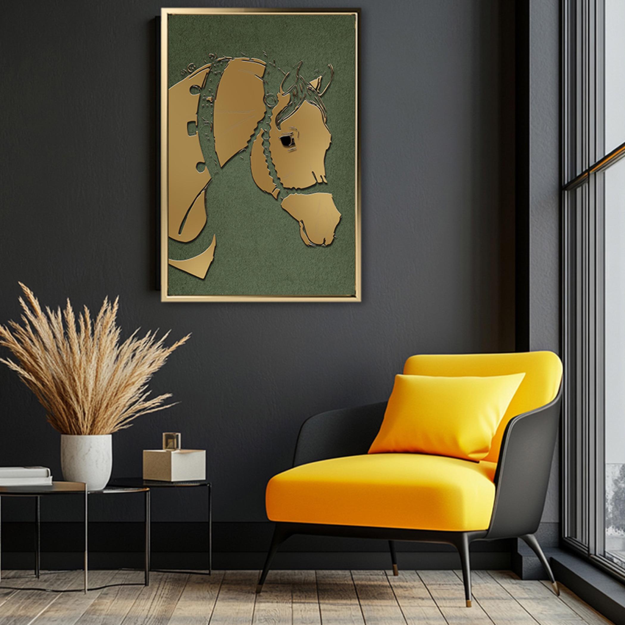 Golden Horse Canvas Wall Art-household-walldecorandmirrors-wallart-image-3