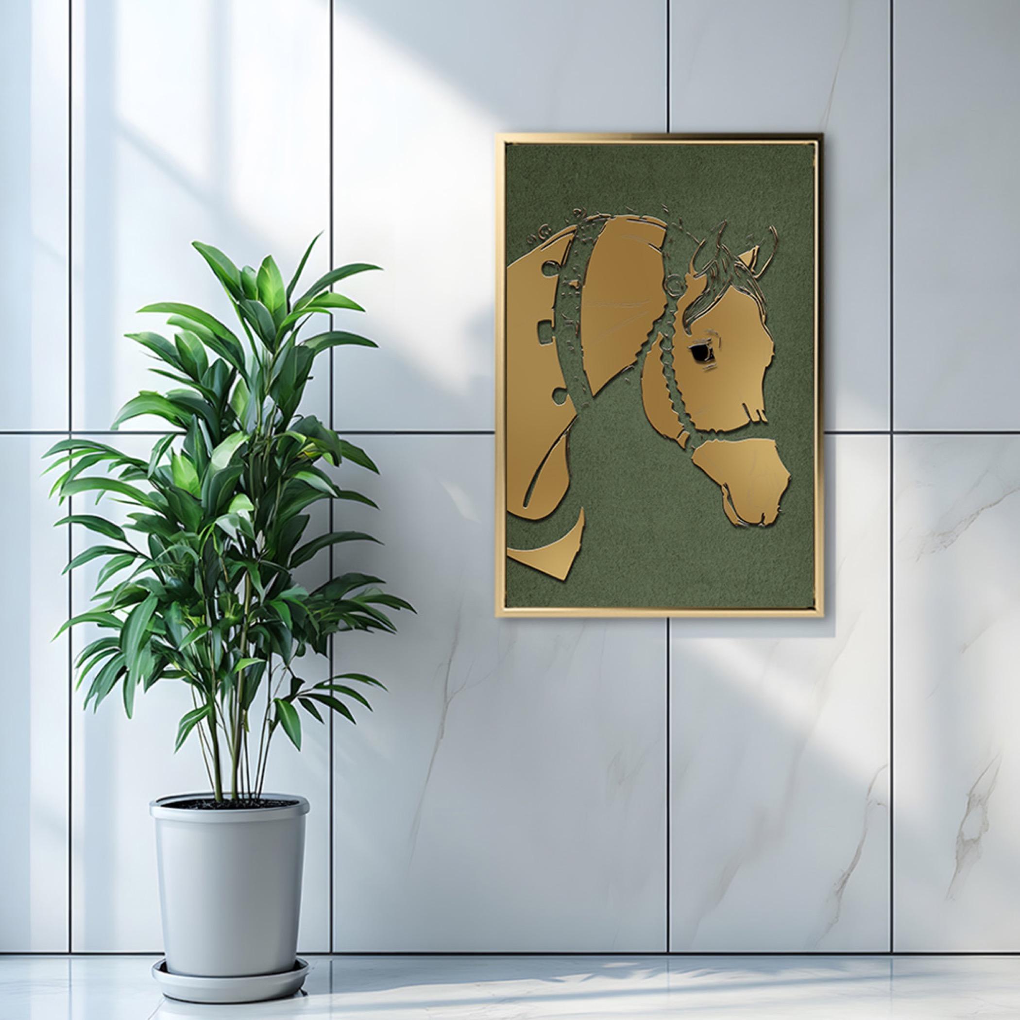 Golden Horse Canvas Wall Art-household-walldecorandmirrors-wallart-image-4
