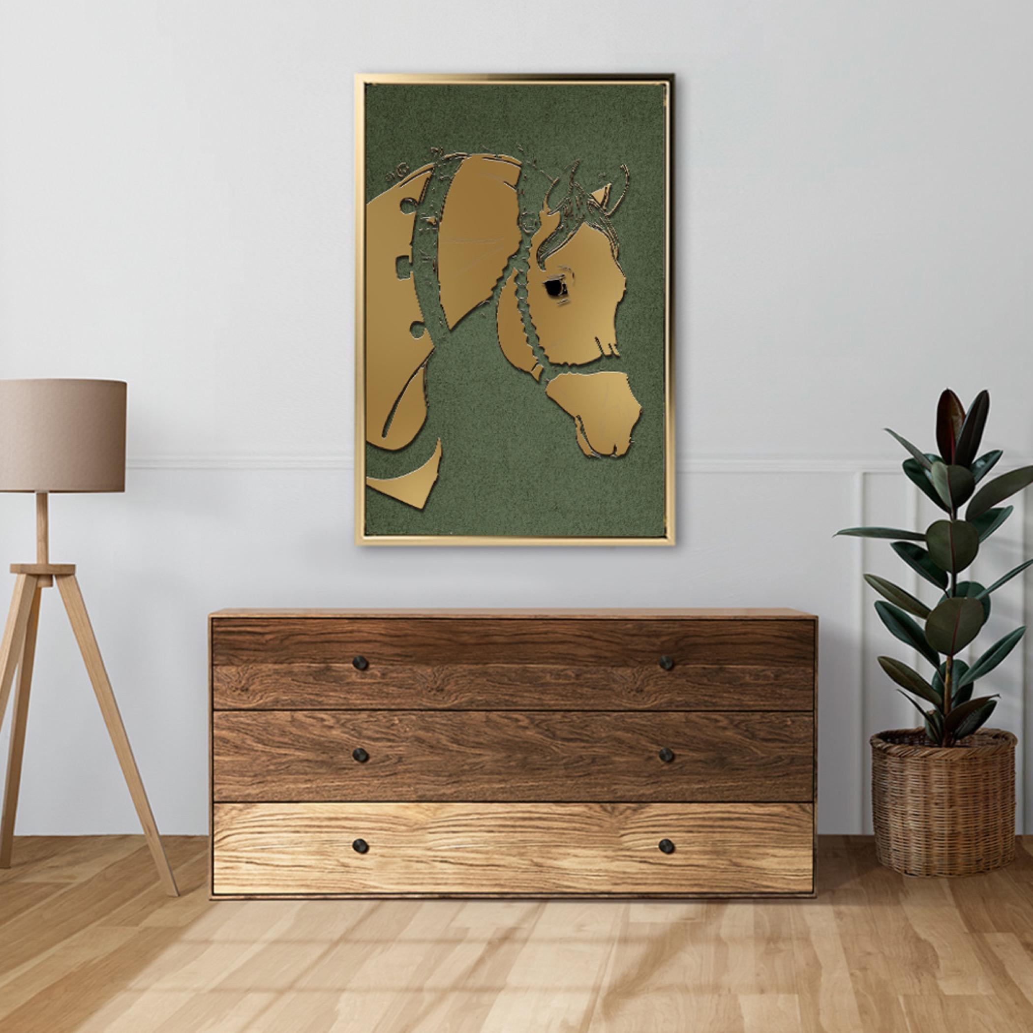 Golden Horse Canvas Wall Art-household-walldecorandmirrors-wallart-image-5
