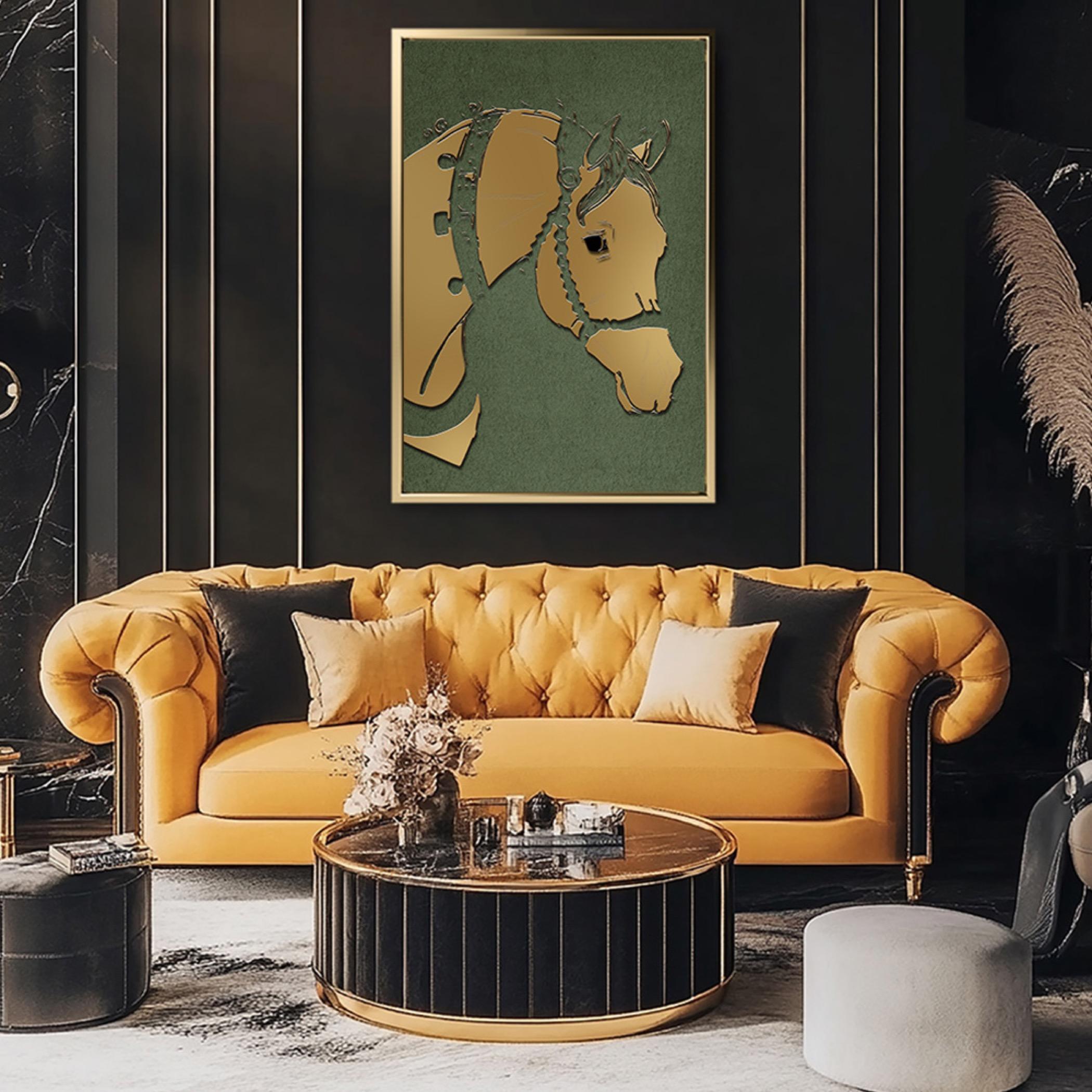 Golden Horse Canvas Wall Art-household-walldecorandmirrors-wallart-image-6