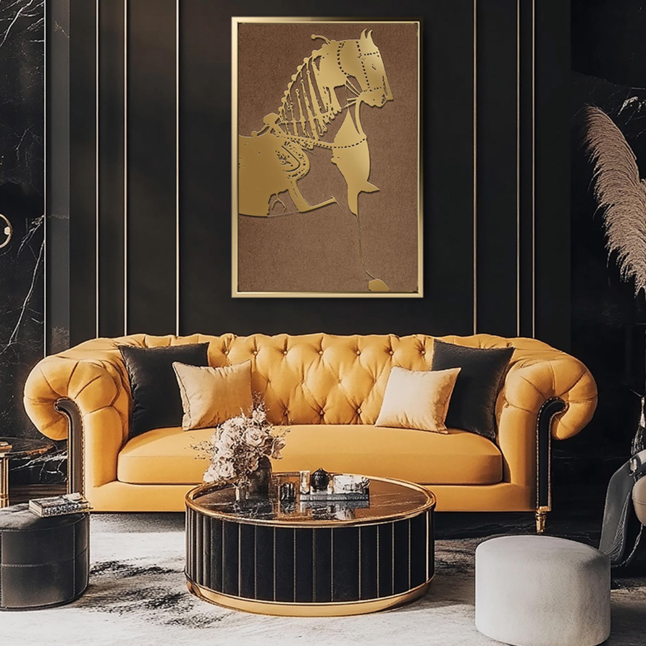 Golden Horse Canvas Wall Art-household-walldecorandmirrors-wallart-image-6