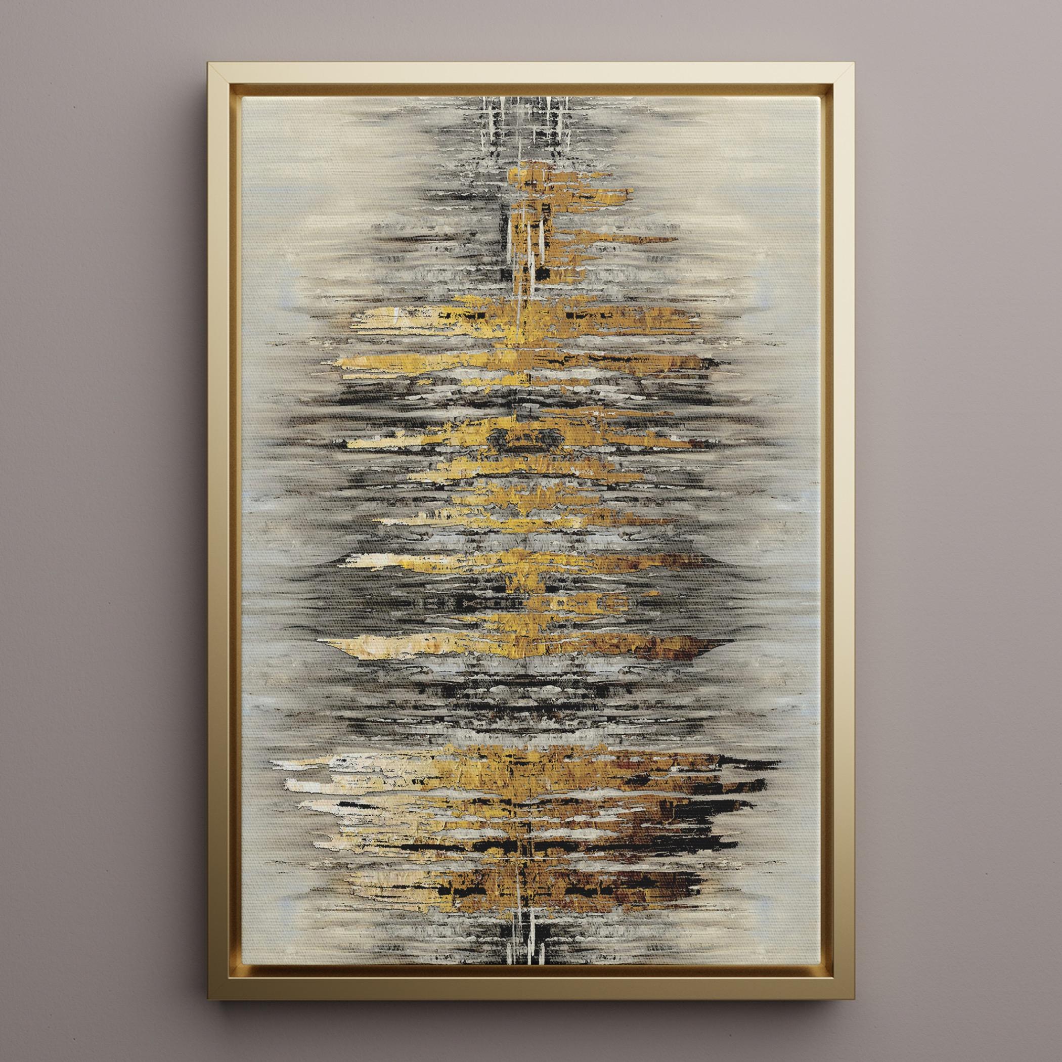 Abstract Canvas Wall Art Gold Frame-household-walldecorandmirrors-wallart-image-1