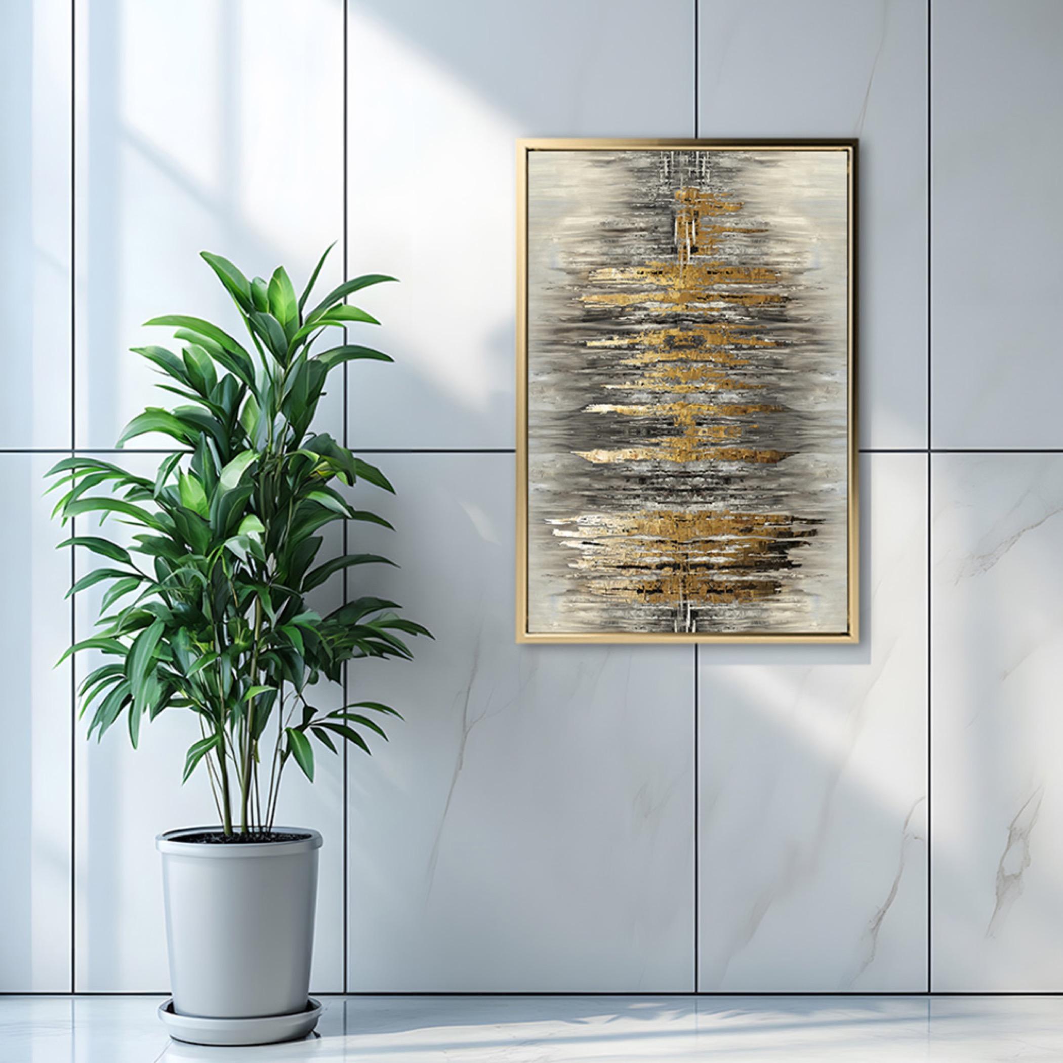 Abstract Canvas Wall Art Gold Frame-household-walldecorandmirrors-wallart-image-4