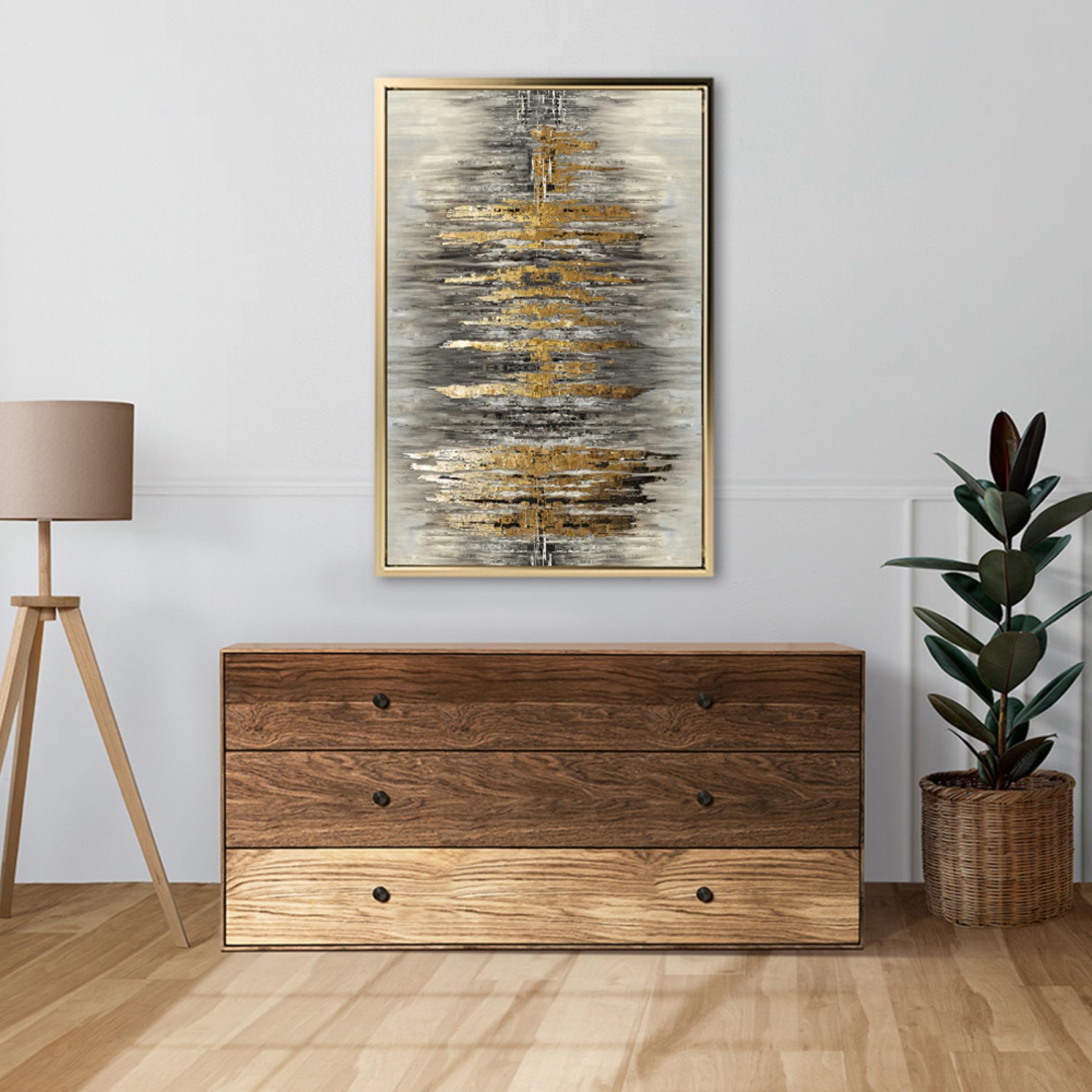 Abstract Canvas Wall Art Gold Frame-household-walldecorandmirrors-wallart-image-5