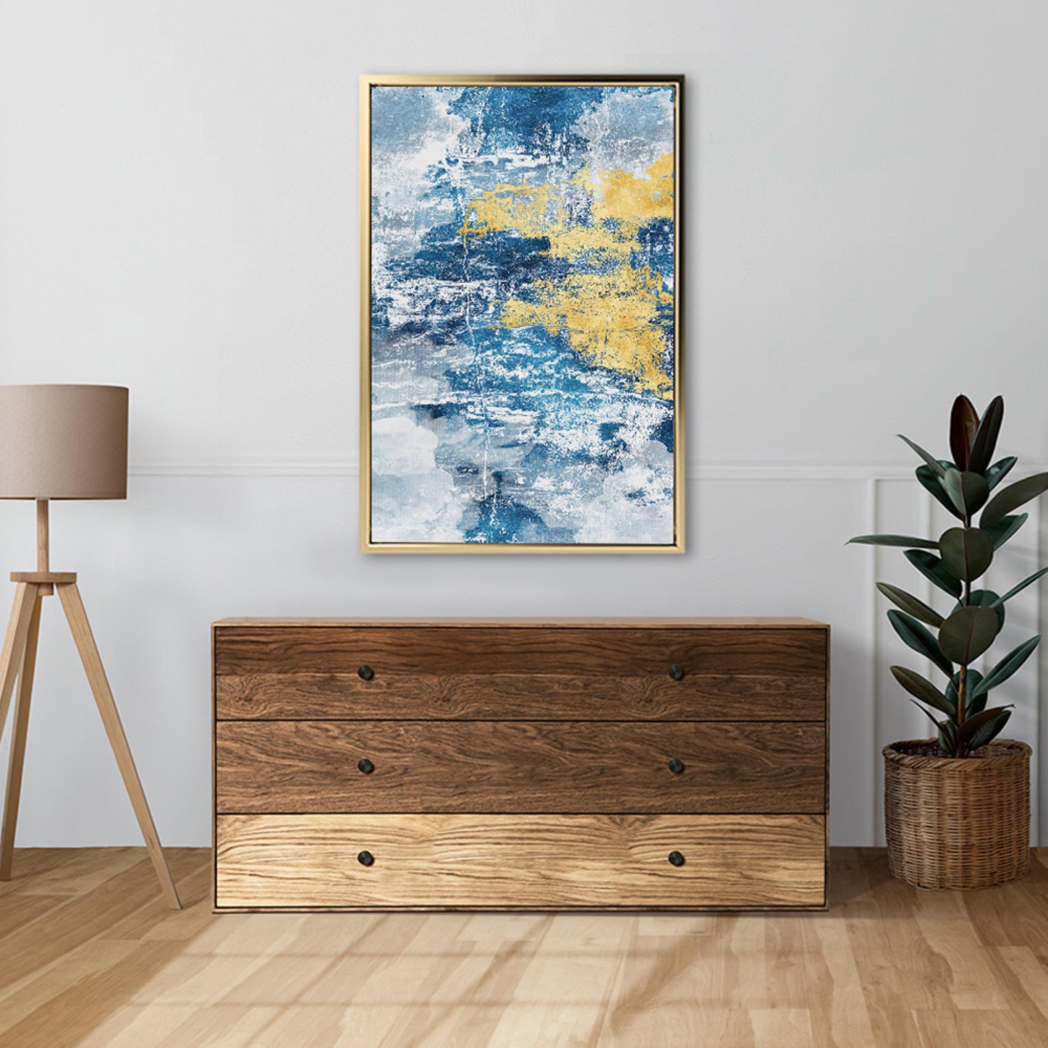 Abstract Canvas Art Gold Floating Frame-household-walldecorandmirrors-wallart-image-5