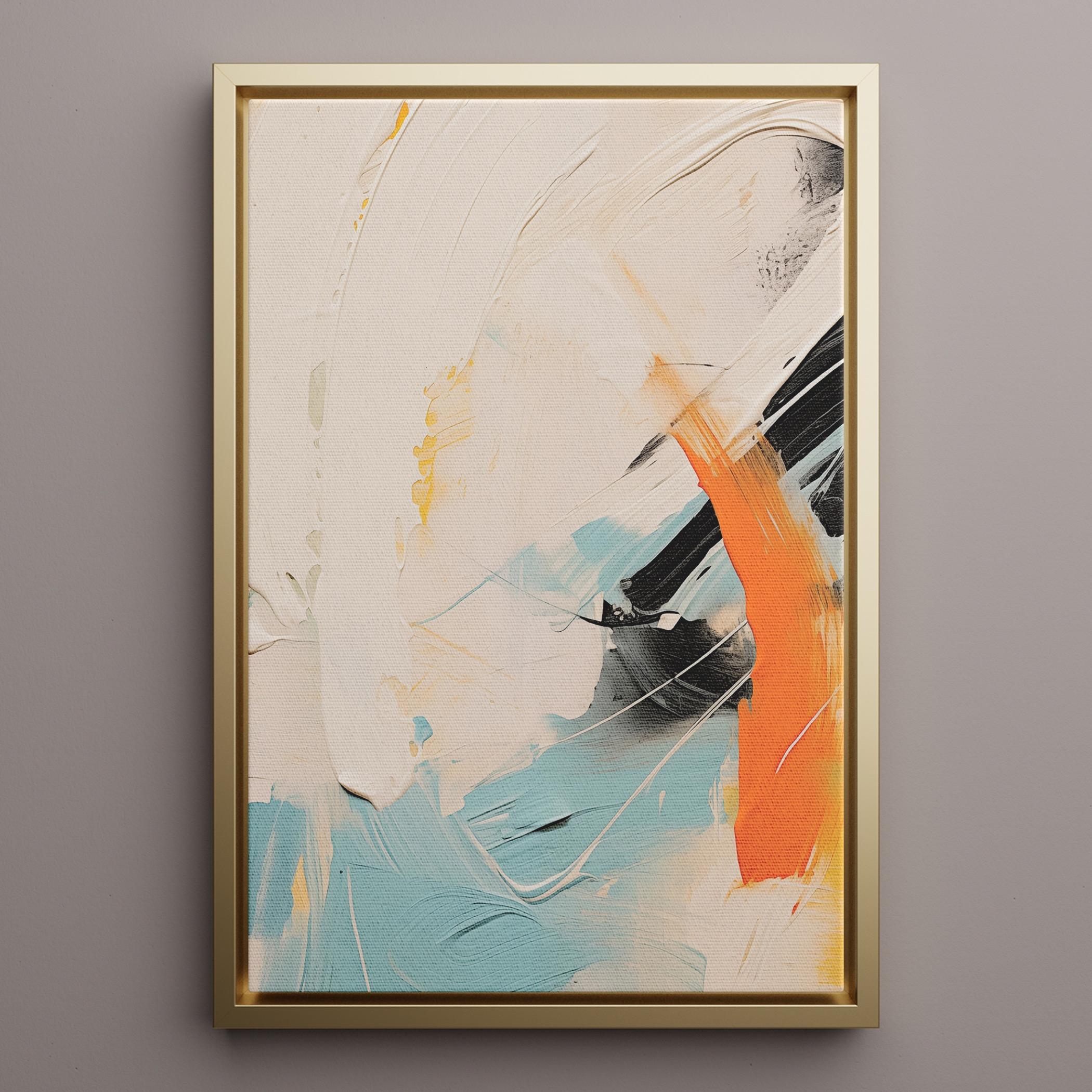 Abstract Canvas Art with Gold Frame-household-walldecorandmirrors-wallart-image-1