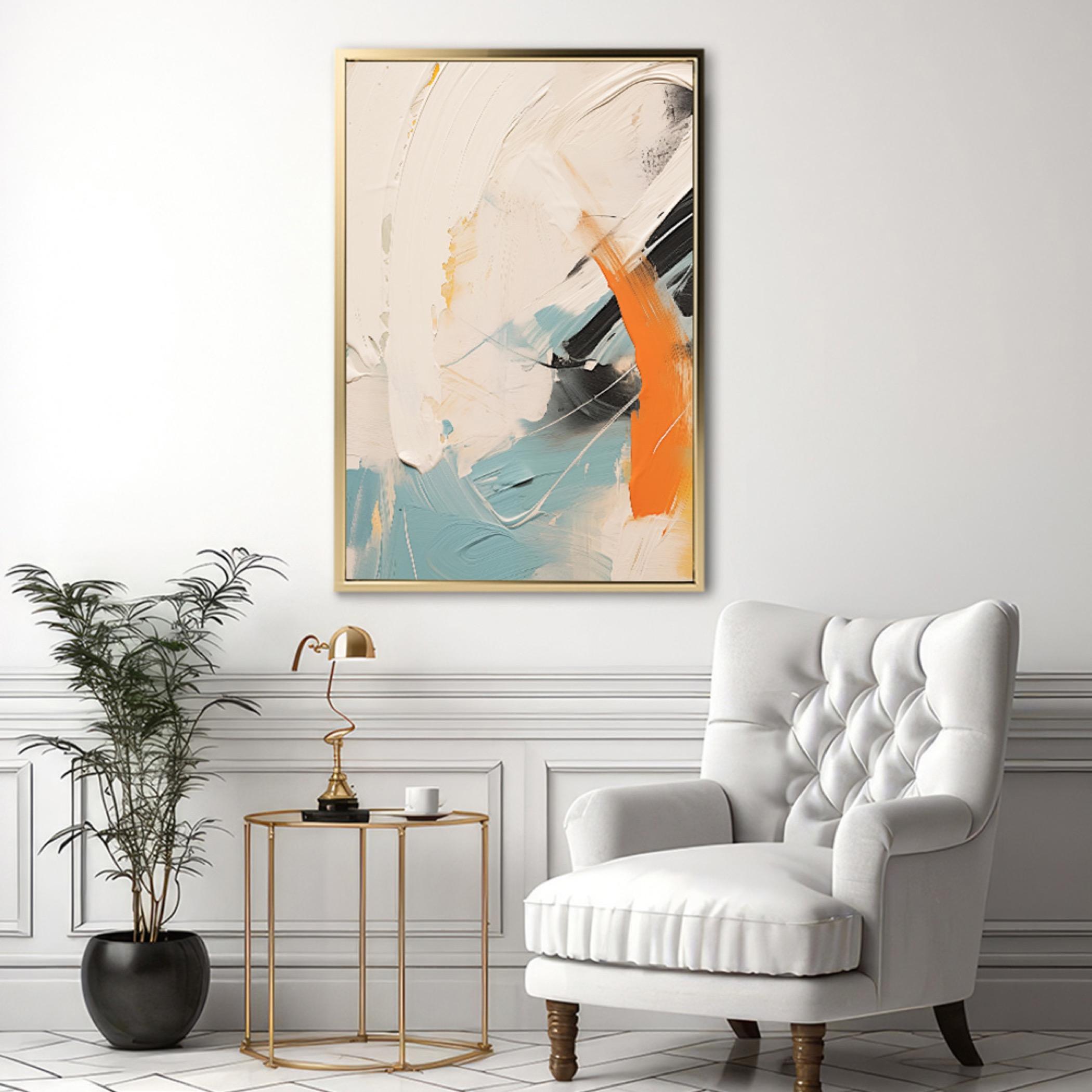 Abstract Canvas Art with Gold Frame-household-walldecorandmirrors-wallart-image-2
