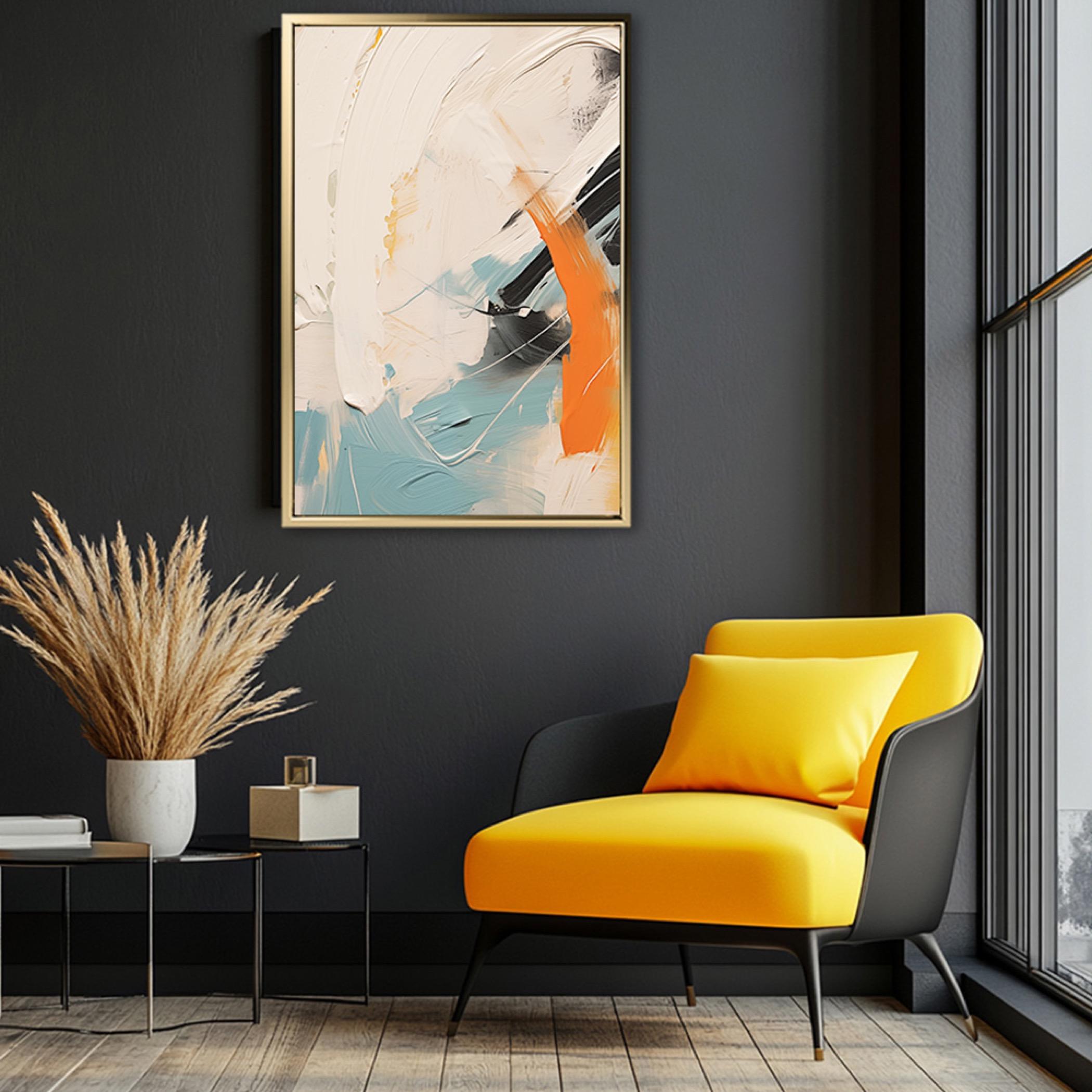 Abstract Canvas Art with Gold Frame-household-walldecorandmirrors-wallart-image-3