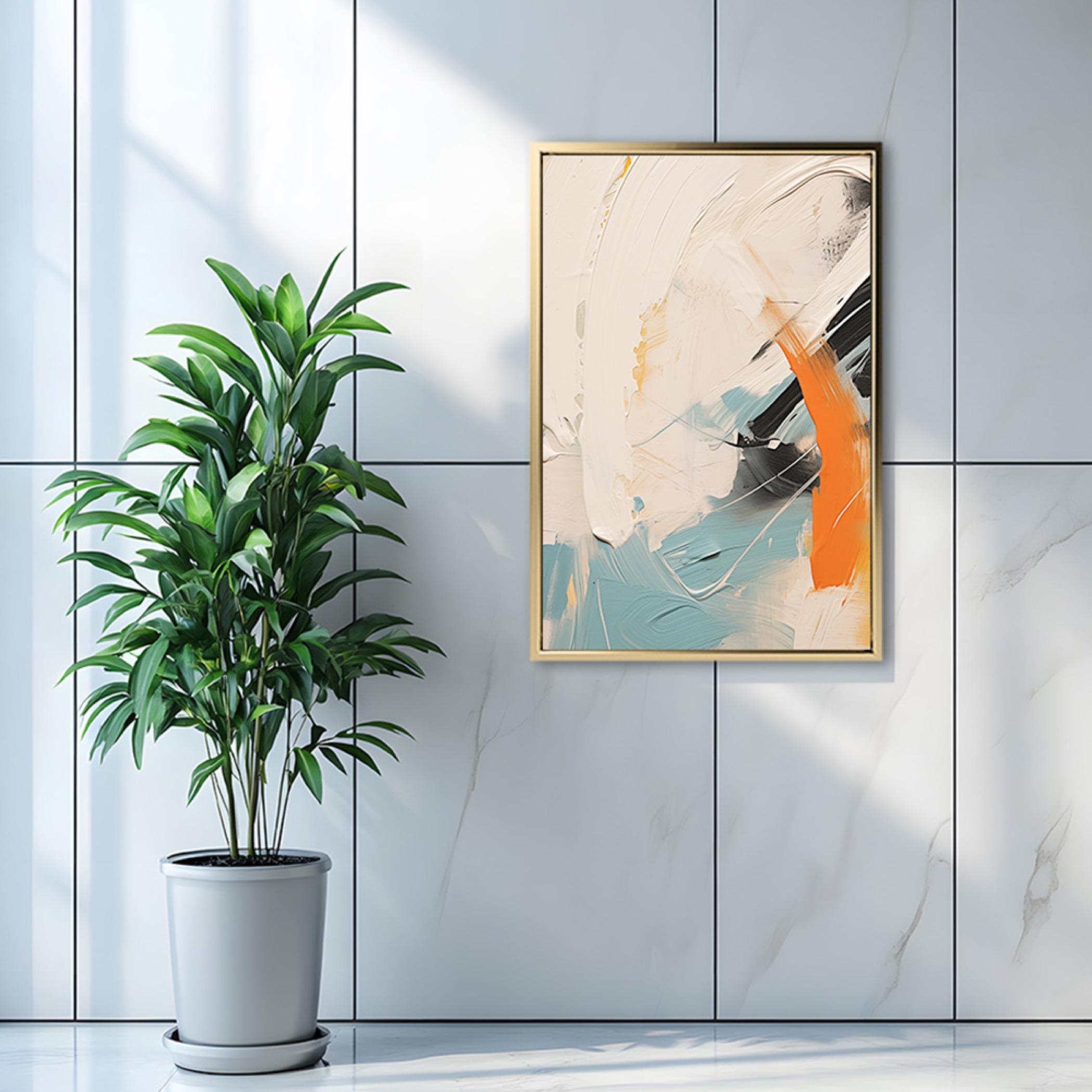 Abstract Canvas Art with Gold Frame-household-walldecorandmirrors-wallart-image-4