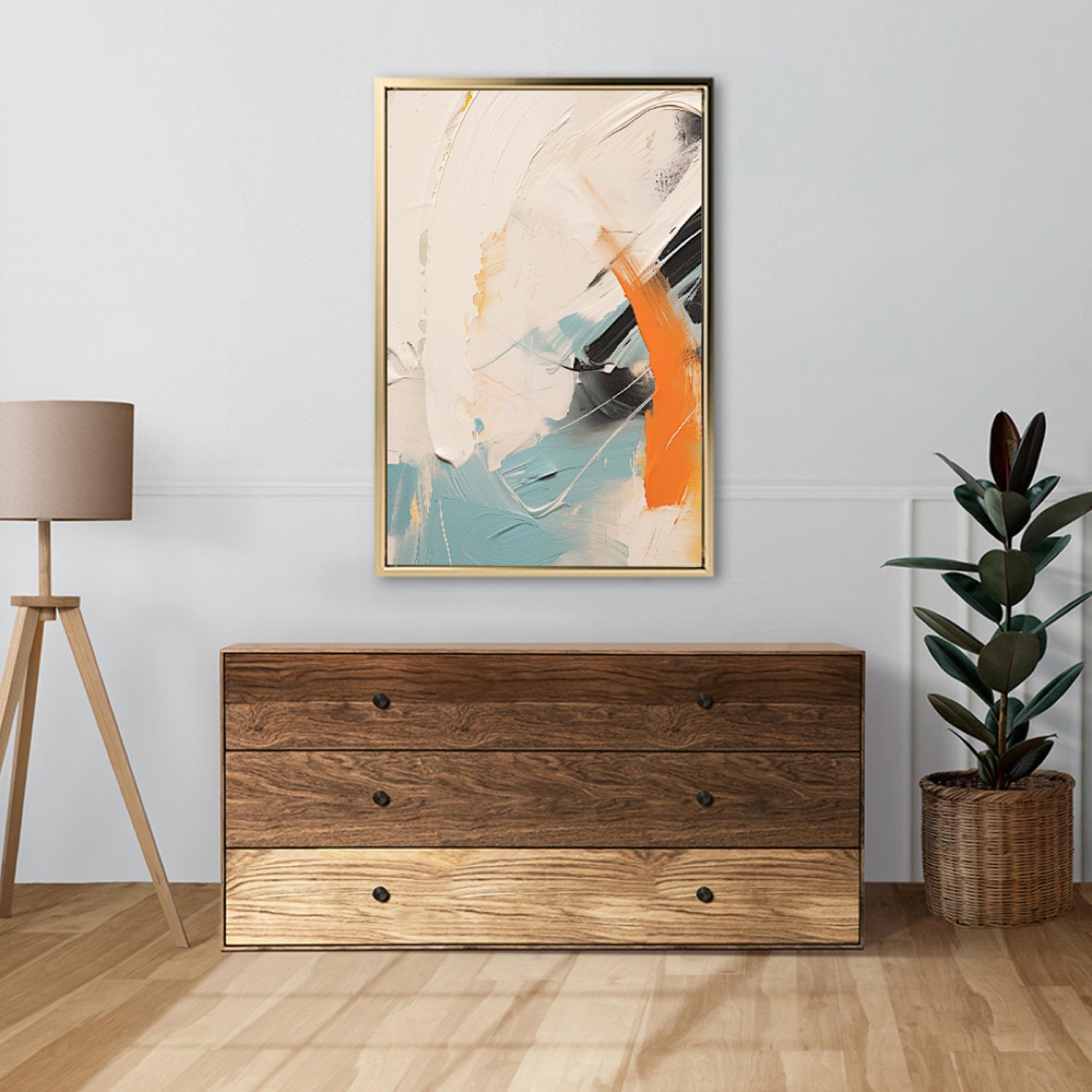 Abstract Canvas Art with Gold Frame-household-walldecorandmirrors-wallart-image-5