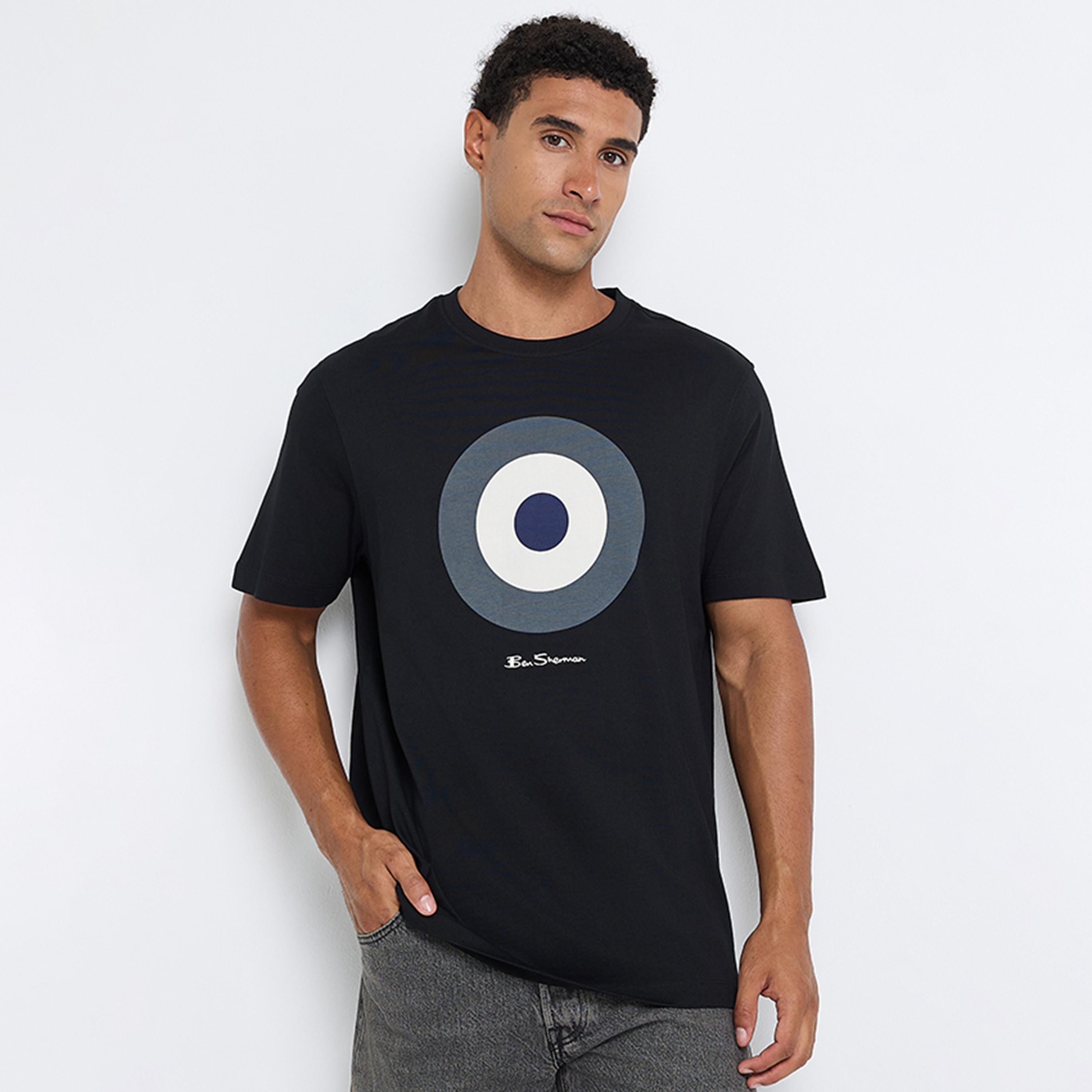 تيشيرت رجالي بياقة دائرية وأكمام قصيرة مطبوع برسومات جرافيكية من بن شيرمان-men-clothing-tshirtsandpolos-tshirts-image-20