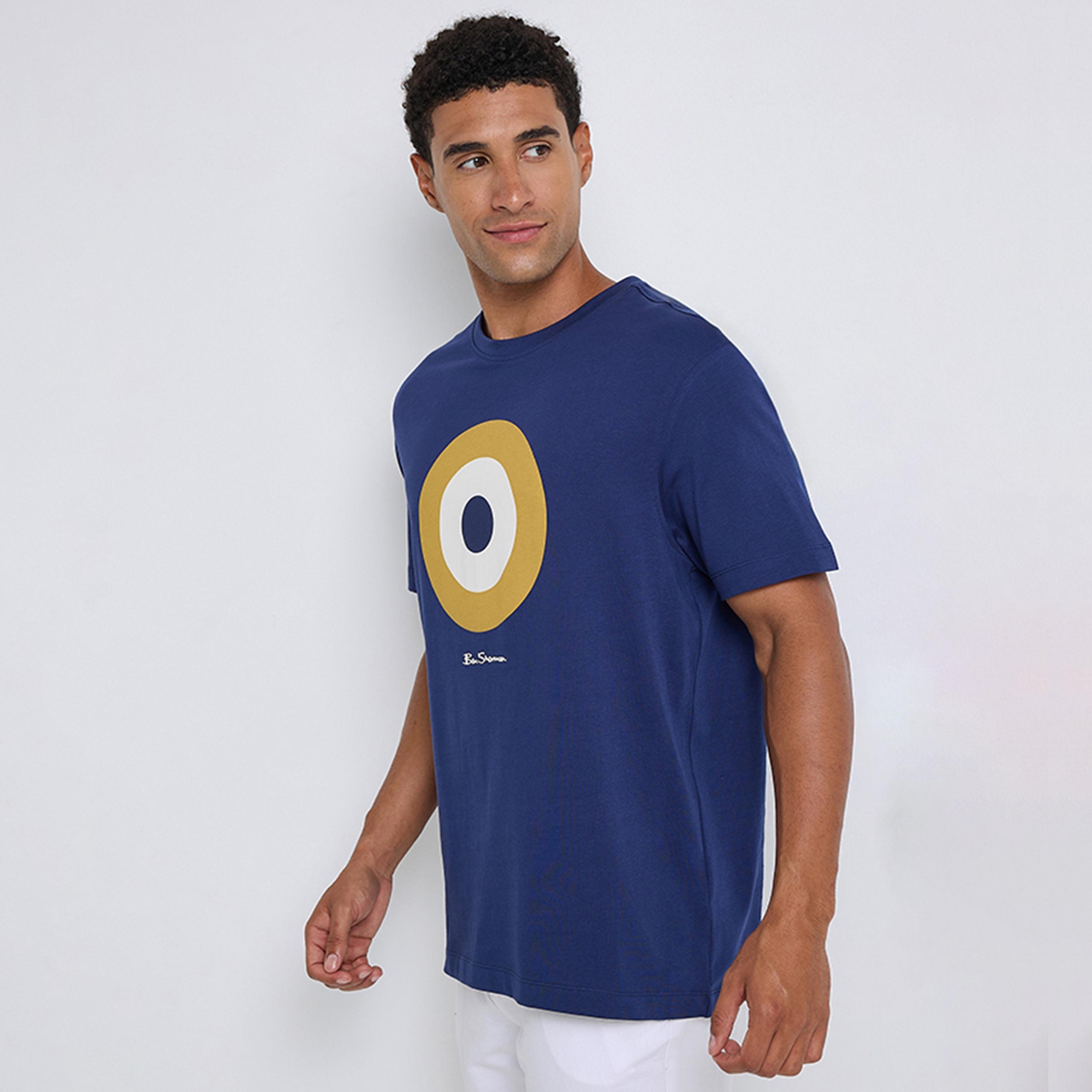 تيشيرت رجالي بياقة دائرية وأكمام قصيرة مطبوع برسومات جرافيكية من بن شيرمان-men-clothing-tshirtsandpolos-tshirts-image-15
