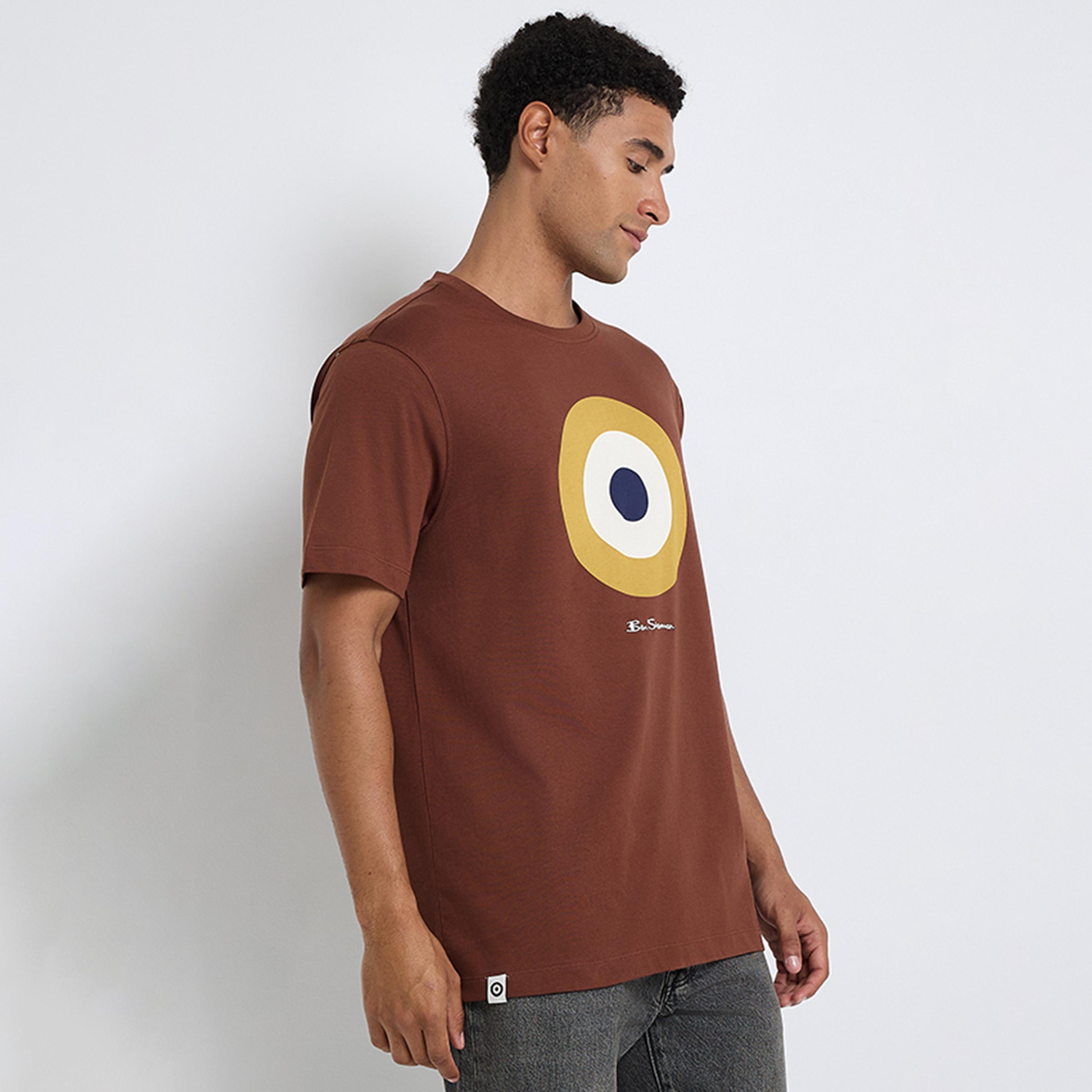 تيشيرت رجالي بياقة دائرية وأكمام قصيرة مطبوع برسومات جرافيكية من بن شيرمان-men-clothing-tshirtsandpolos-tshirts-image-6