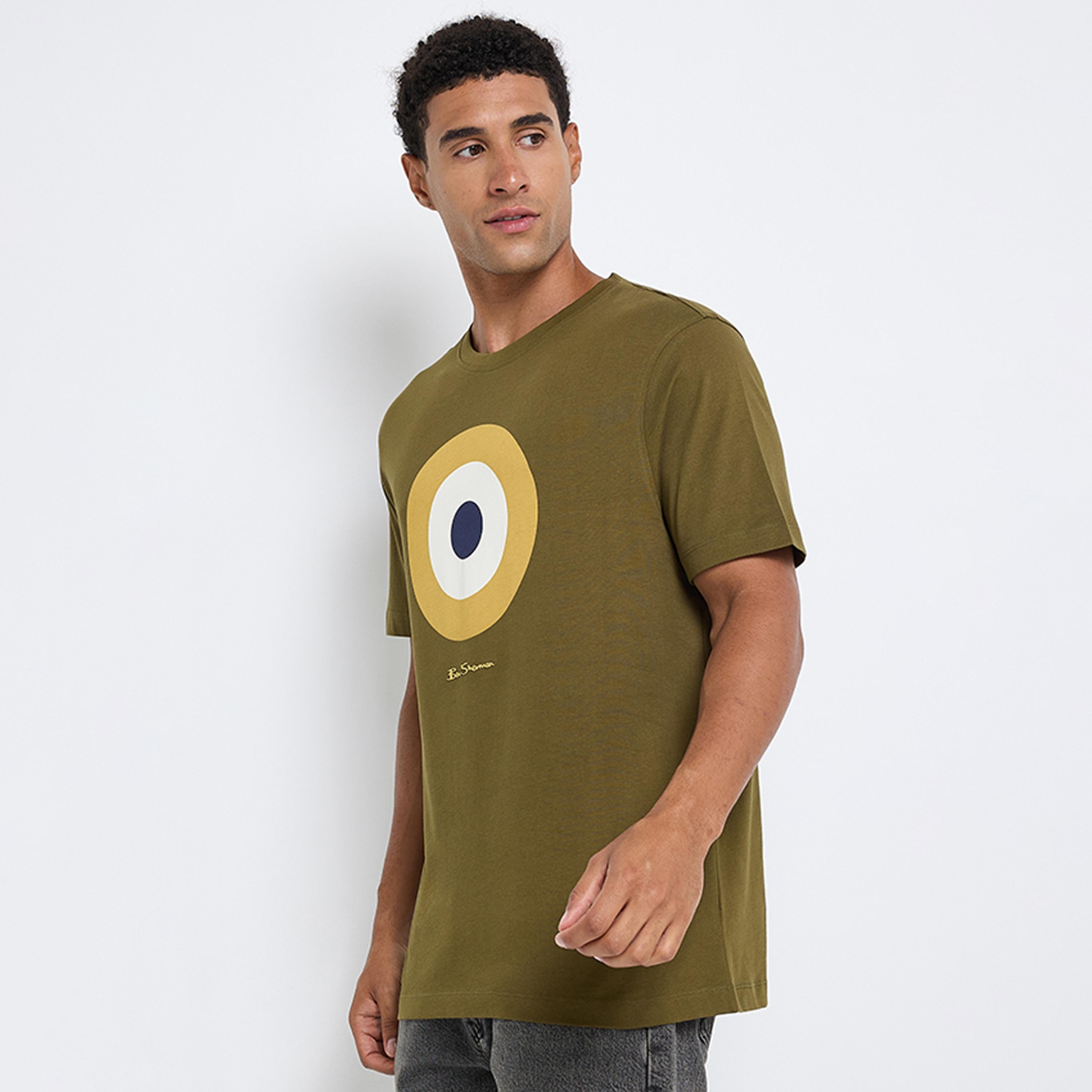 تيشيرت رجالي بياقة دائرية وأكمام قصيرة مطبوع برسومات جرافيكية من بن شيرمان-men-clothing-tshirtsandpolos-tshirts-image-18