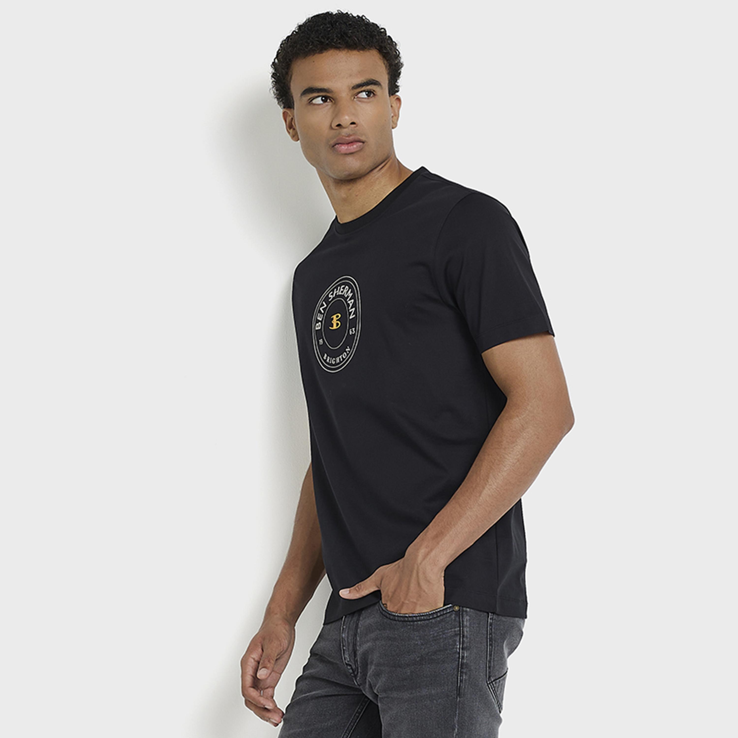 BEN SHERMAN Printed Crew Neck Short Sleeves Men's T-Shirt-men-clothing-tshirtsandpolos-tshirts-image-3