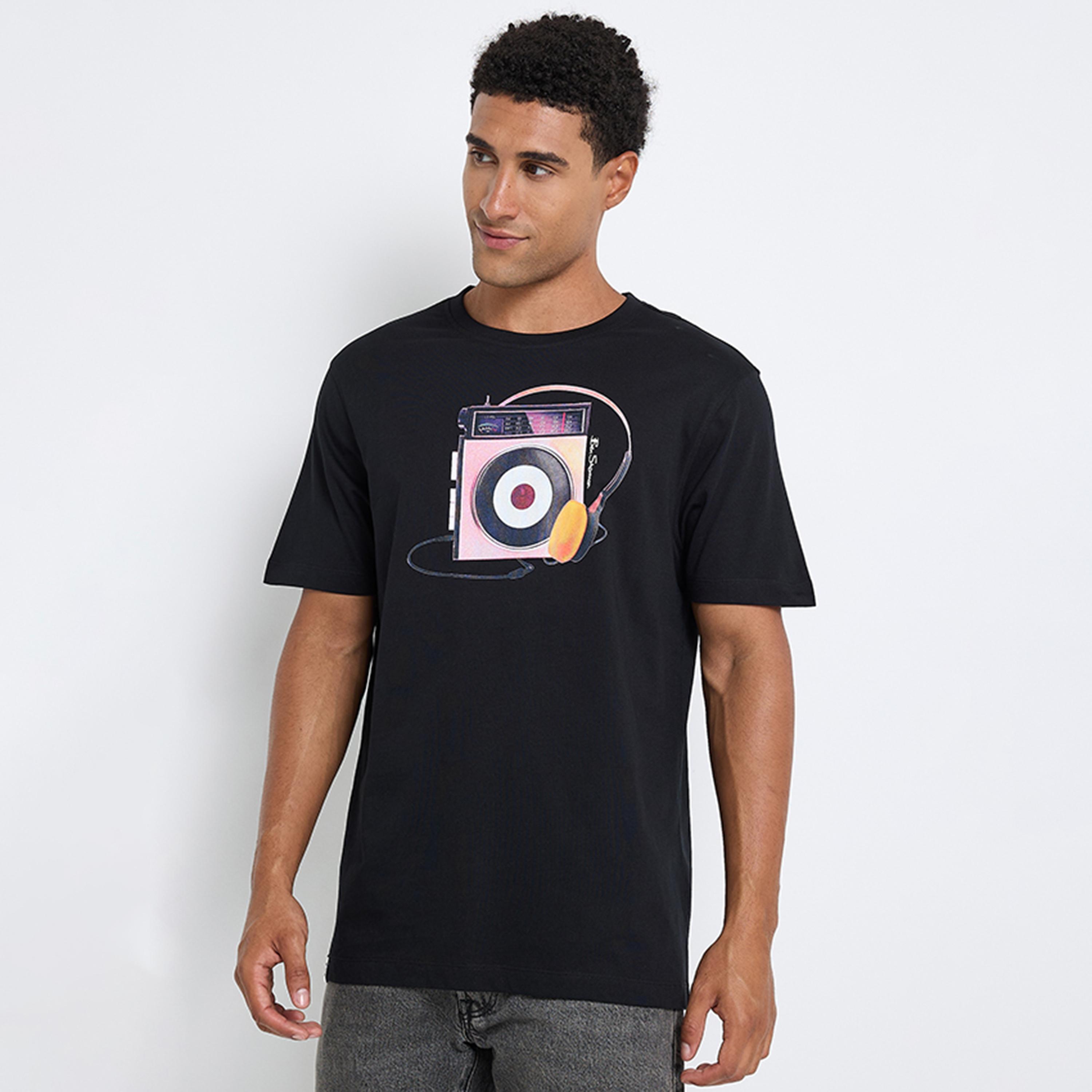 BEN SHERMAN Graphic Print Crew Neck Short Sleeves Men's T-Shirt-men-clothing-tshirtsandpolos-tshirts-image-1