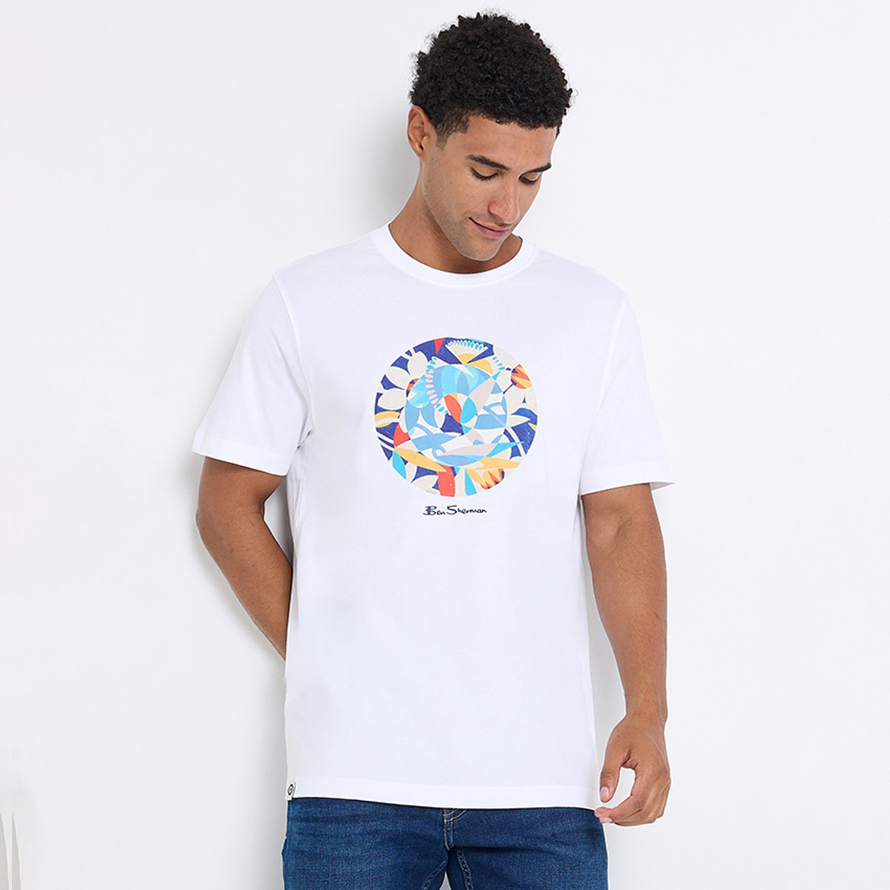BEN SHERMAN Graphic Print Crew Neck Short Sleeves Men's T-Shirt-men-clothing-tshirtsandpolos-tshirts-image-1