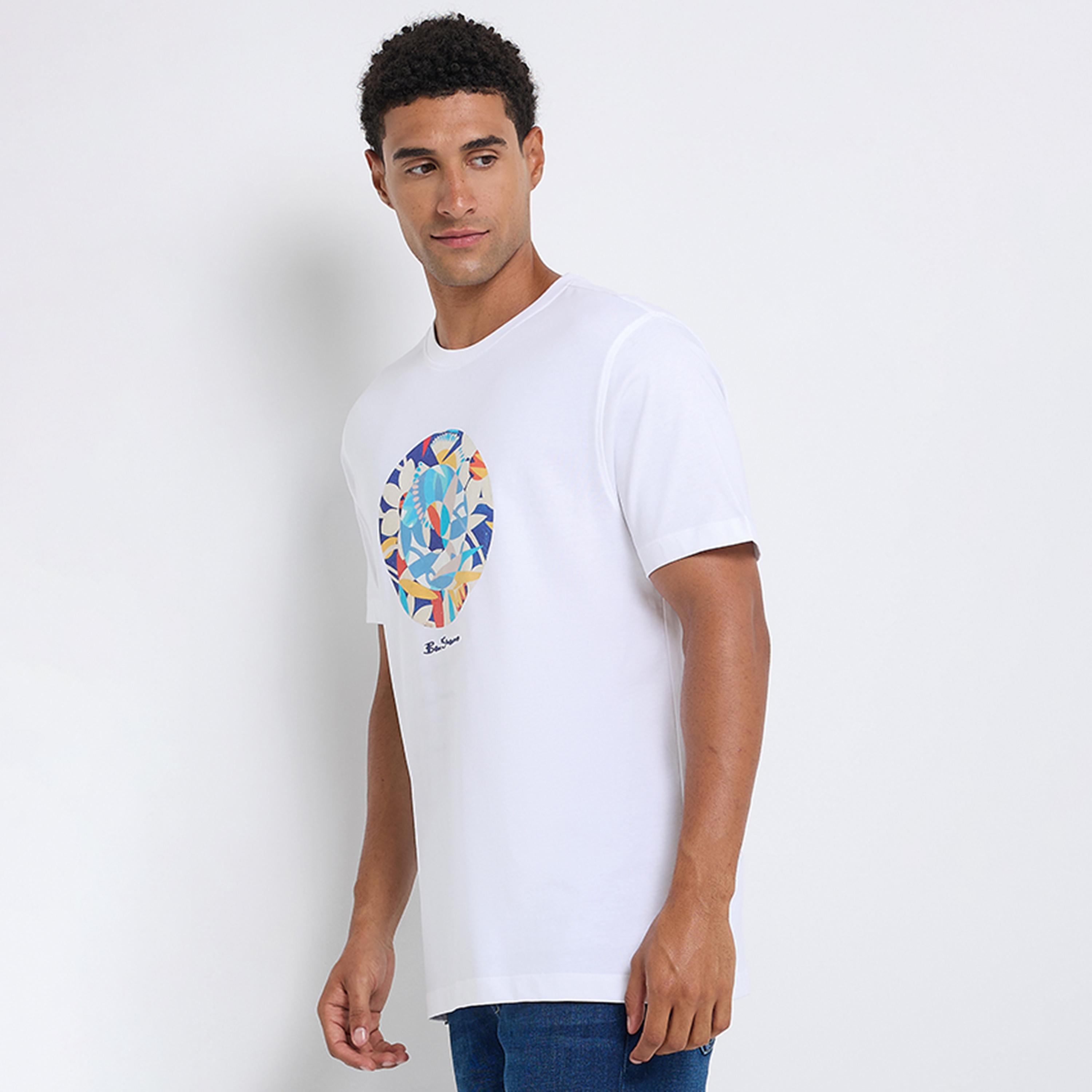 BEN SHERMAN Graphic Print Crew Neck Short Sleeves Men's T-Shirt-men-clothing-tshirtsandpolos-tshirts-image-3