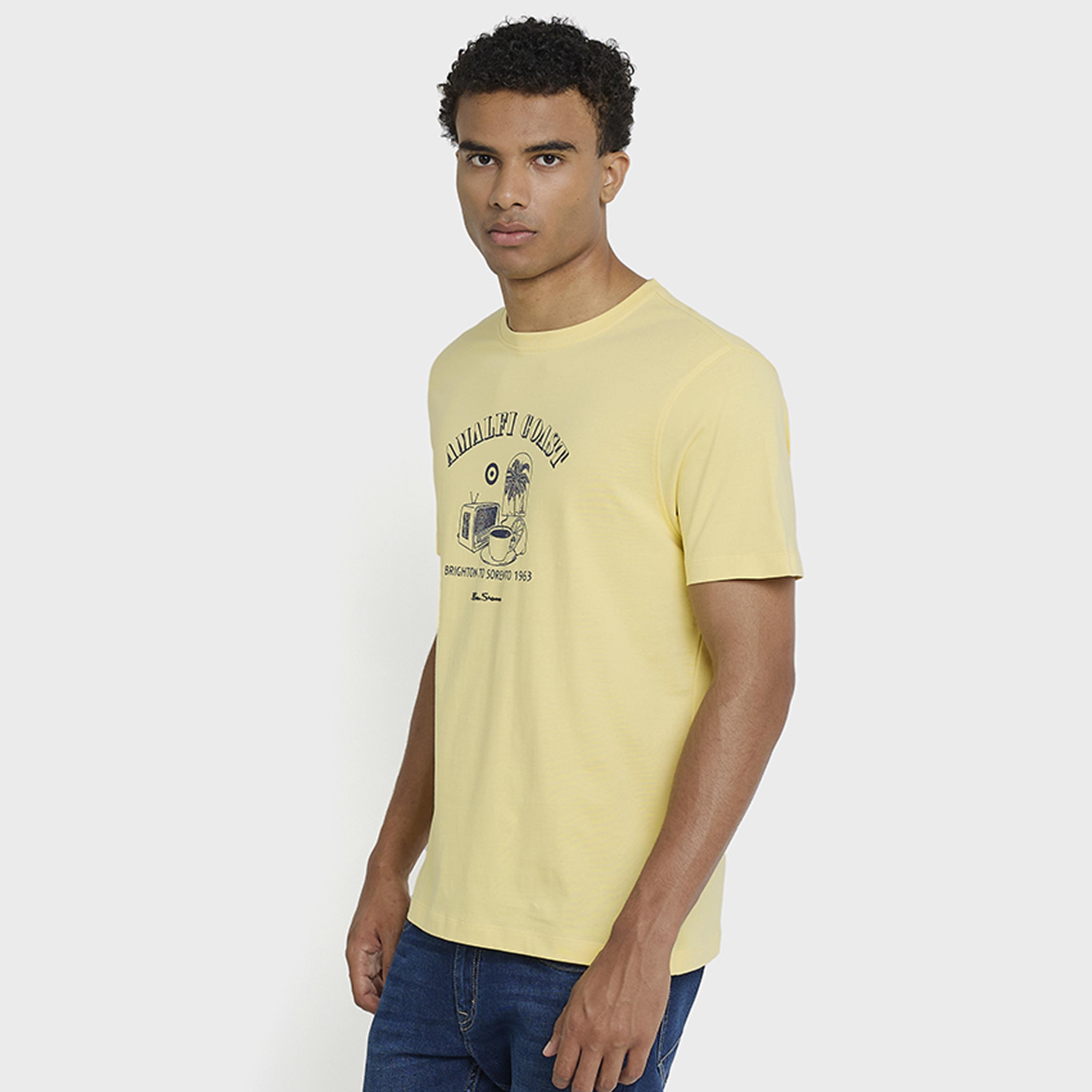 تيشيرت رجالي بياقة دائرية وأكمام قصيرة مطبوع من بن شيرمان-men-clothing-tshirtsandpolos-tshirts-image-3