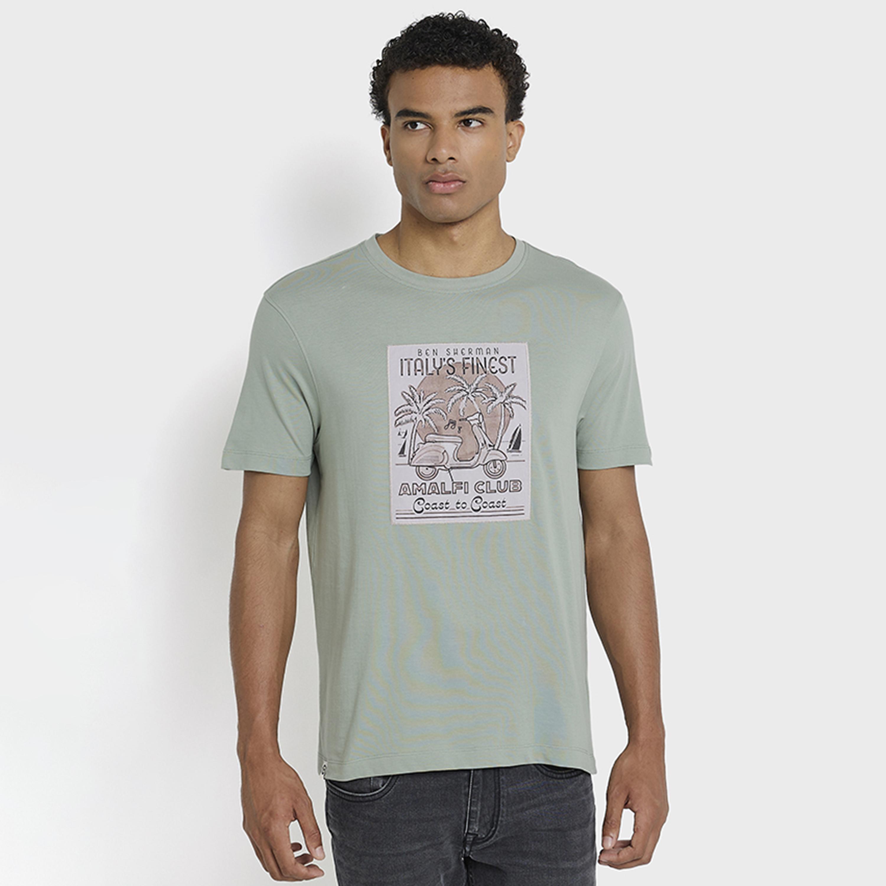 BEN SHERMAN Graphic Print Crew Neck Short Sleeves Men's T-Shirt-men-clothing-tshirtsandpolos-tshirts-image-1
