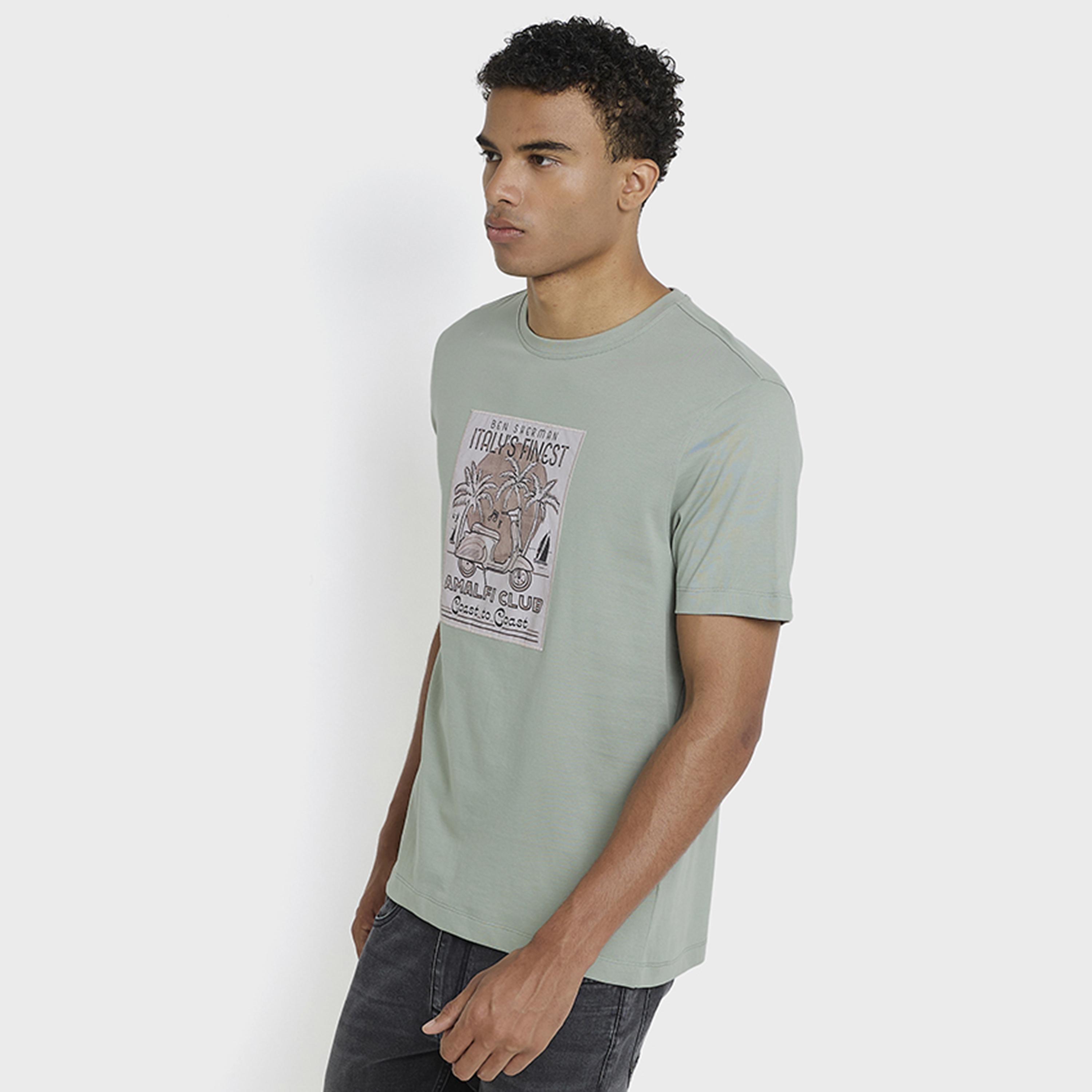 BEN SHERMAN Graphic Print Crew Neck Short Sleeves Men's T-Shirt-men-clothing-tshirtsandpolos-tshirts-image-3