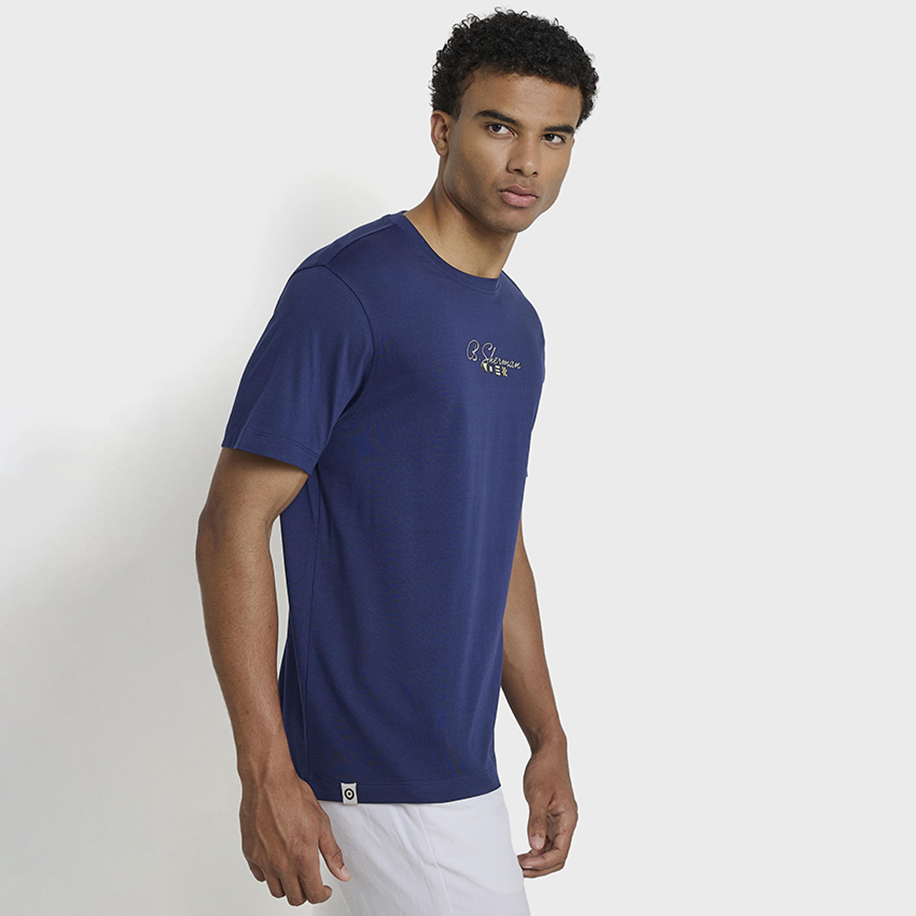 BEN SHERMAN Text-Print Crew Neck Short Sleeves Men's T-Shirt-men-clothing-tshirtsandpolos-tshirts-image-2