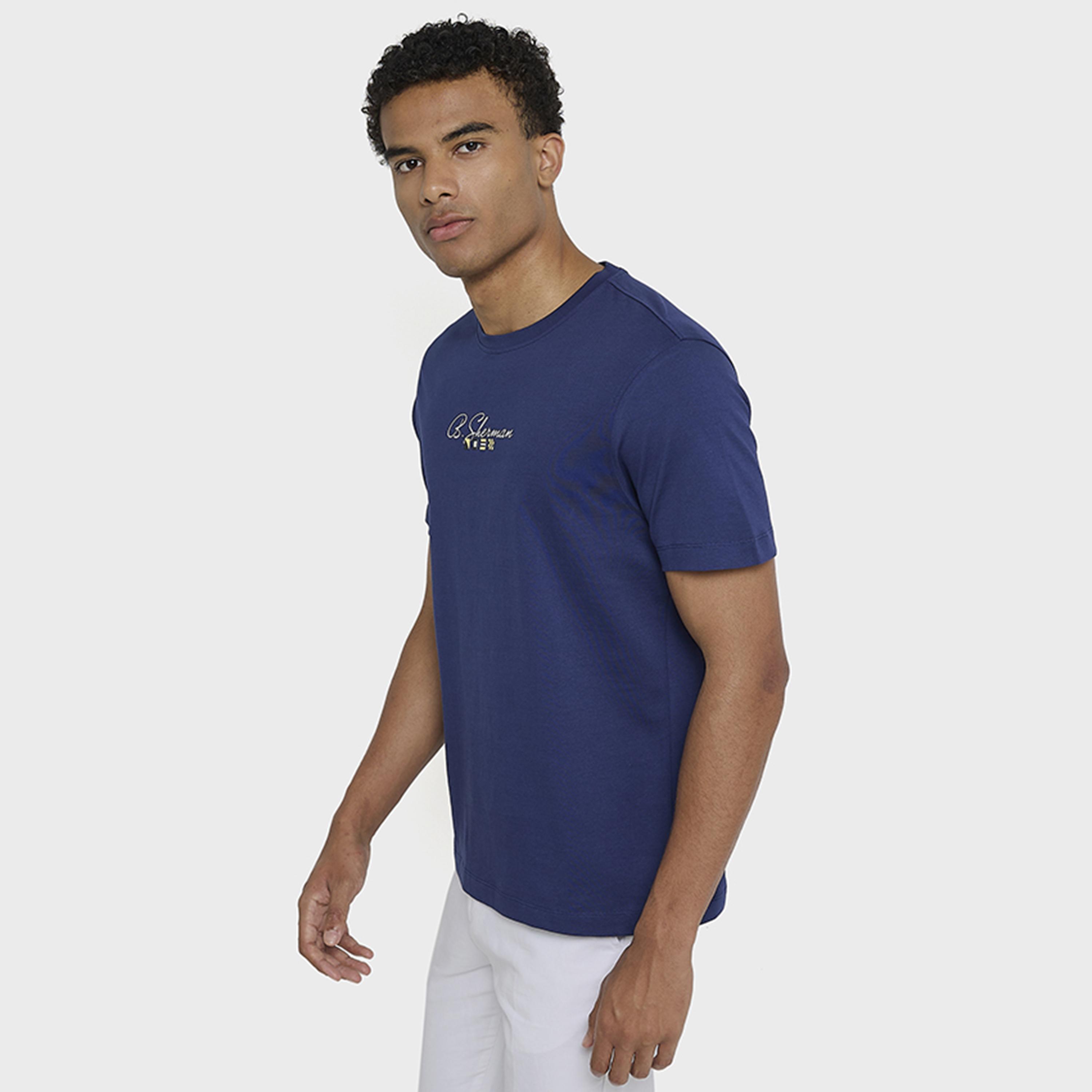 BEN SHERMAN Text-Print Crew Neck Short Sleeves Men's T-Shirt-men-clothing-tshirtsandpolos-tshirts-image-3