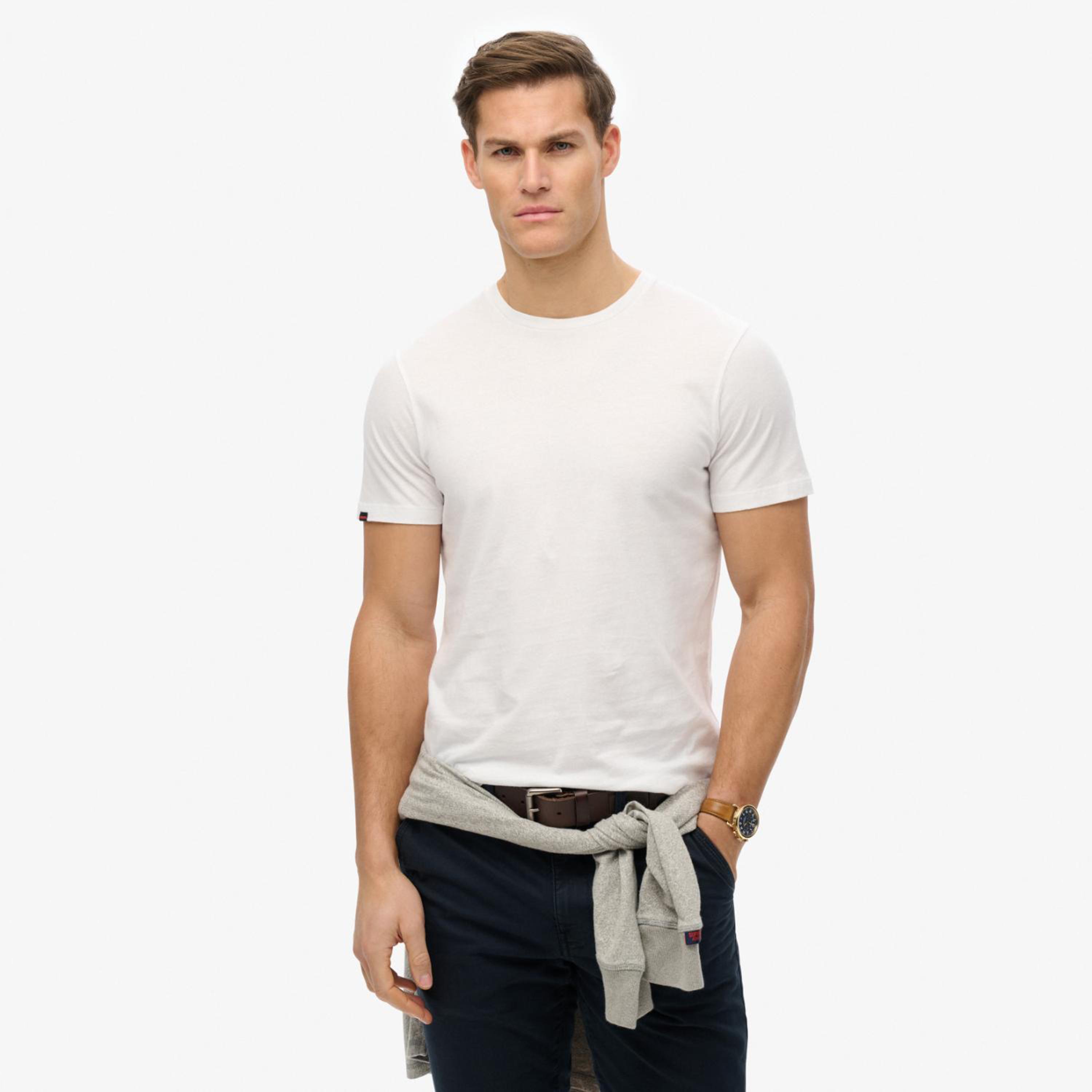 تيشيرت رجالي سادة بياقة دائرية وأكمام قصيرة من سوبردراي-men-clothing-tshirtsandpolos-tshirts-image-1
