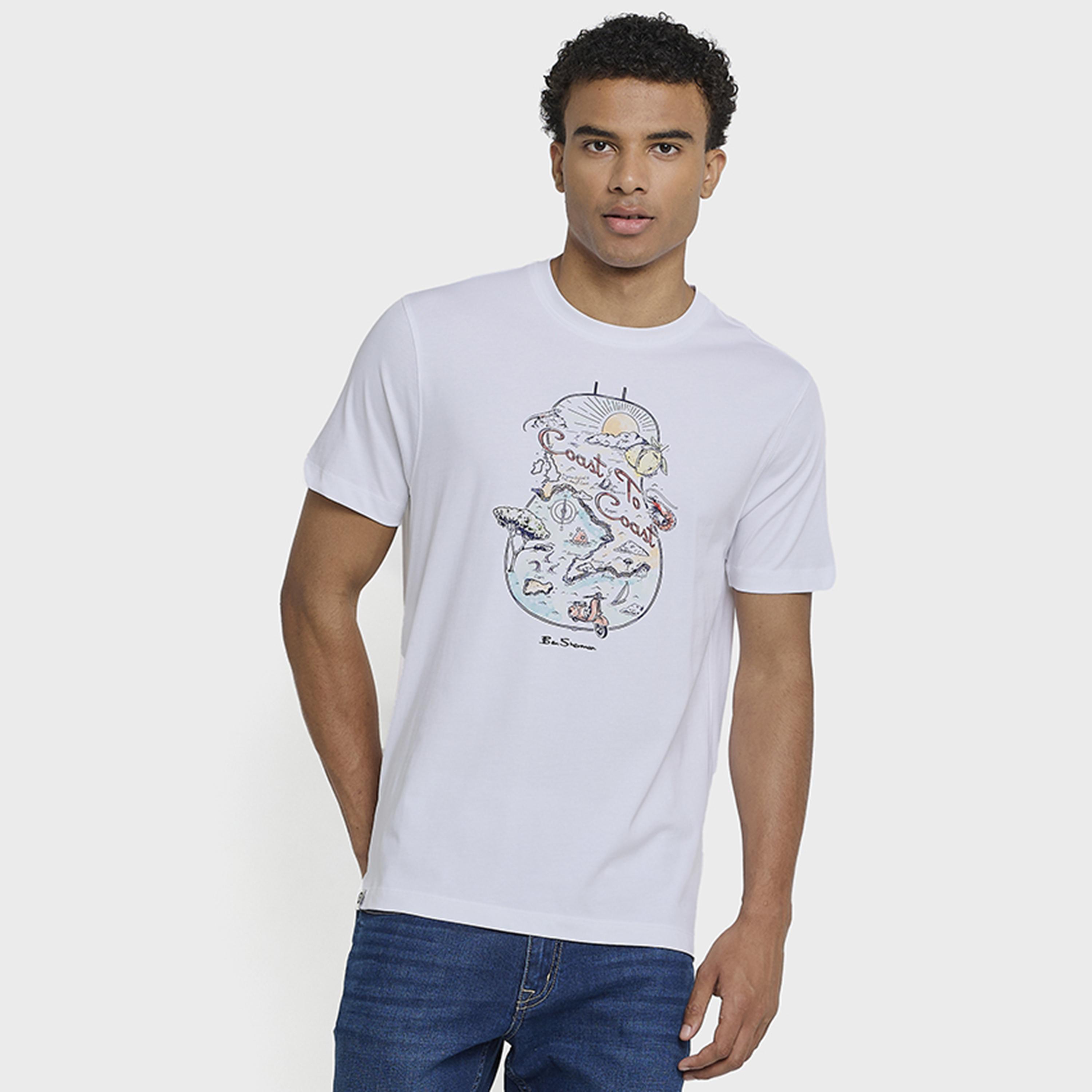 BEN SHERMAN Graphic Print Crew Neck Short Sleeves Men's T-Shirt-men-clothing-tshirtsandpolos-tshirts-image-1