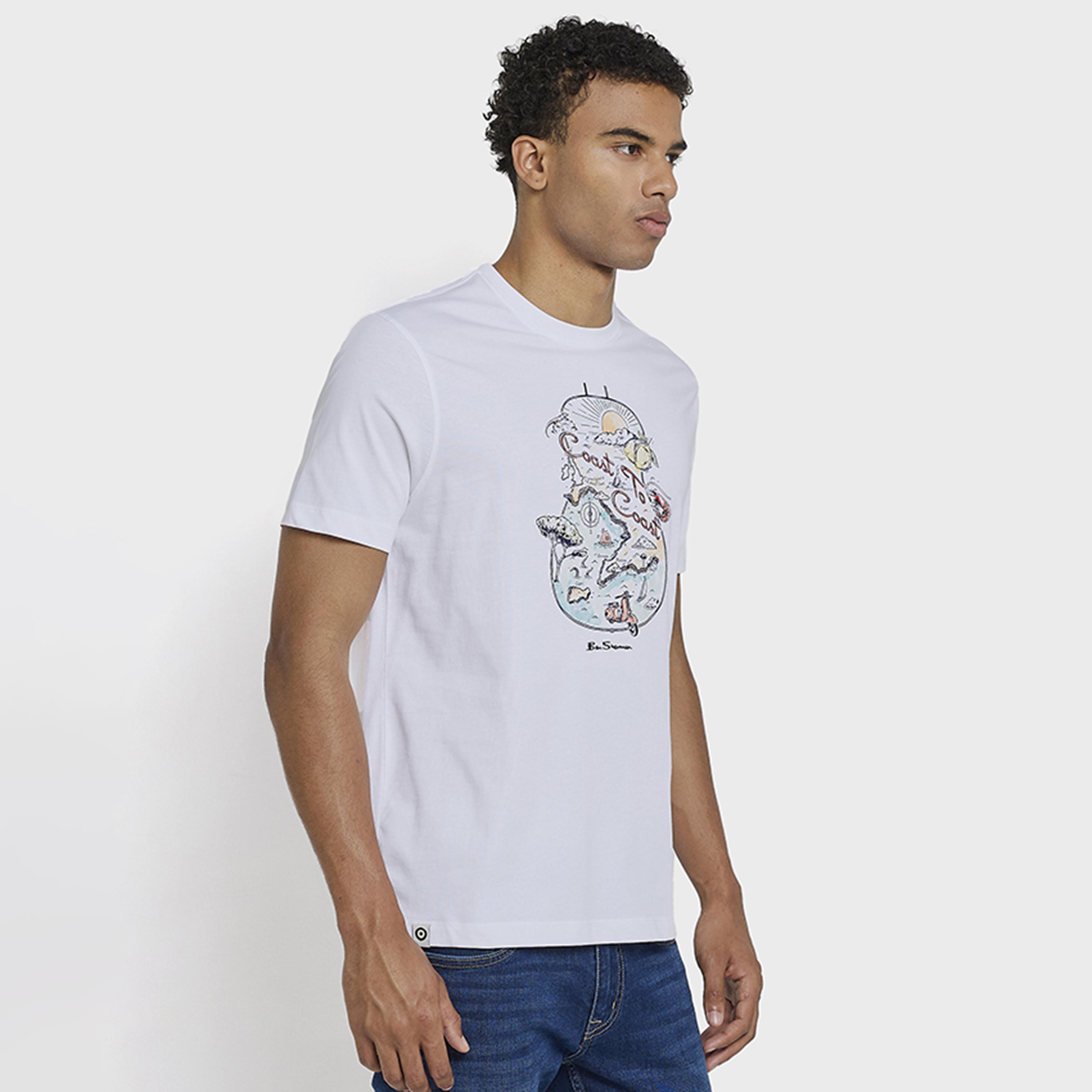 BEN SHERMAN Graphic Print Crew Neck Short Sleeves Men's T-Shirt-men-clothing-tshirtsandpolos-tshirts-image-2