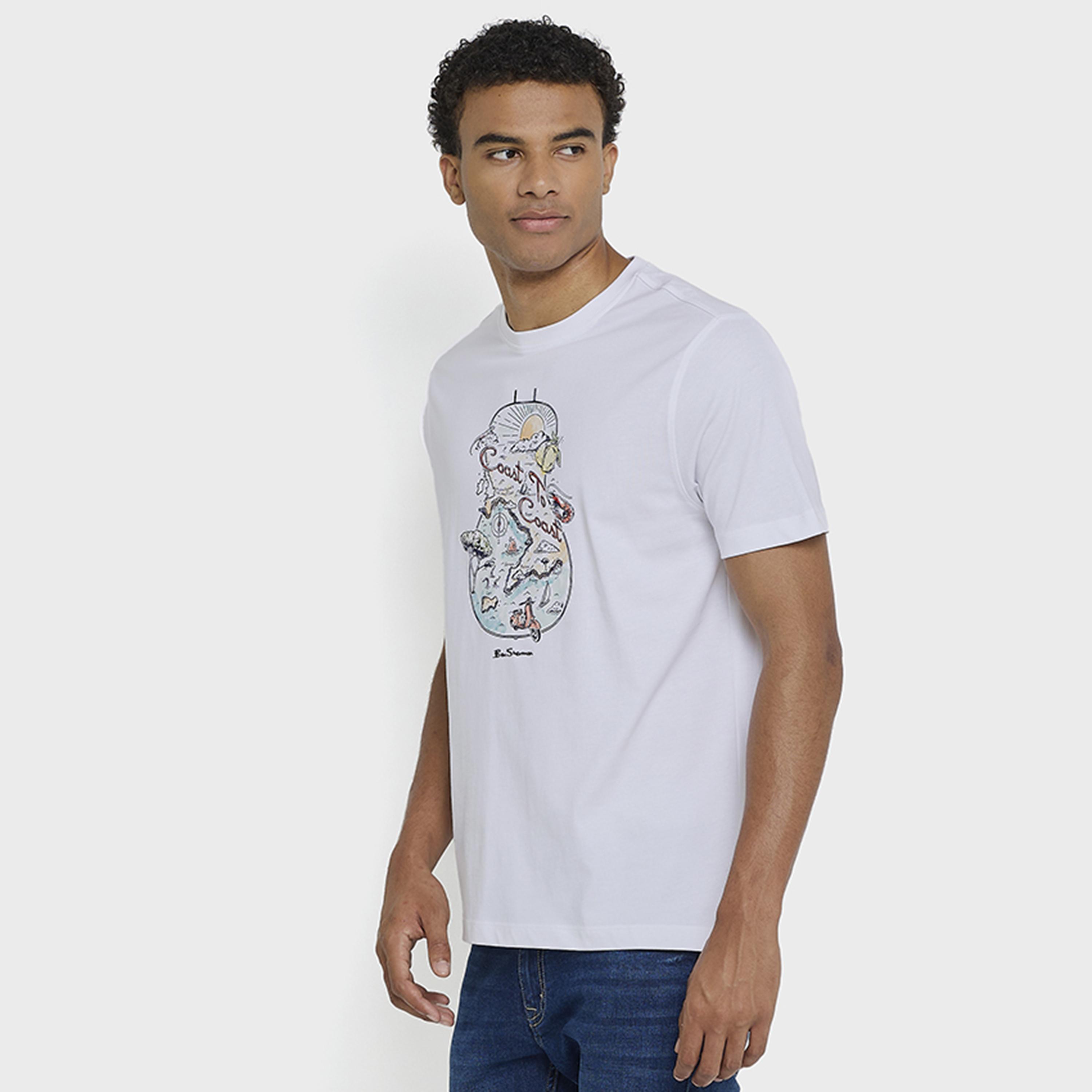 تيشيرت رجالي بياقة دائرية وأكمام قصيرة مطبوع برسومات جرافيكية من بن شيرمان-men-clothing-tshirtsandpolos-tshirts-image-3