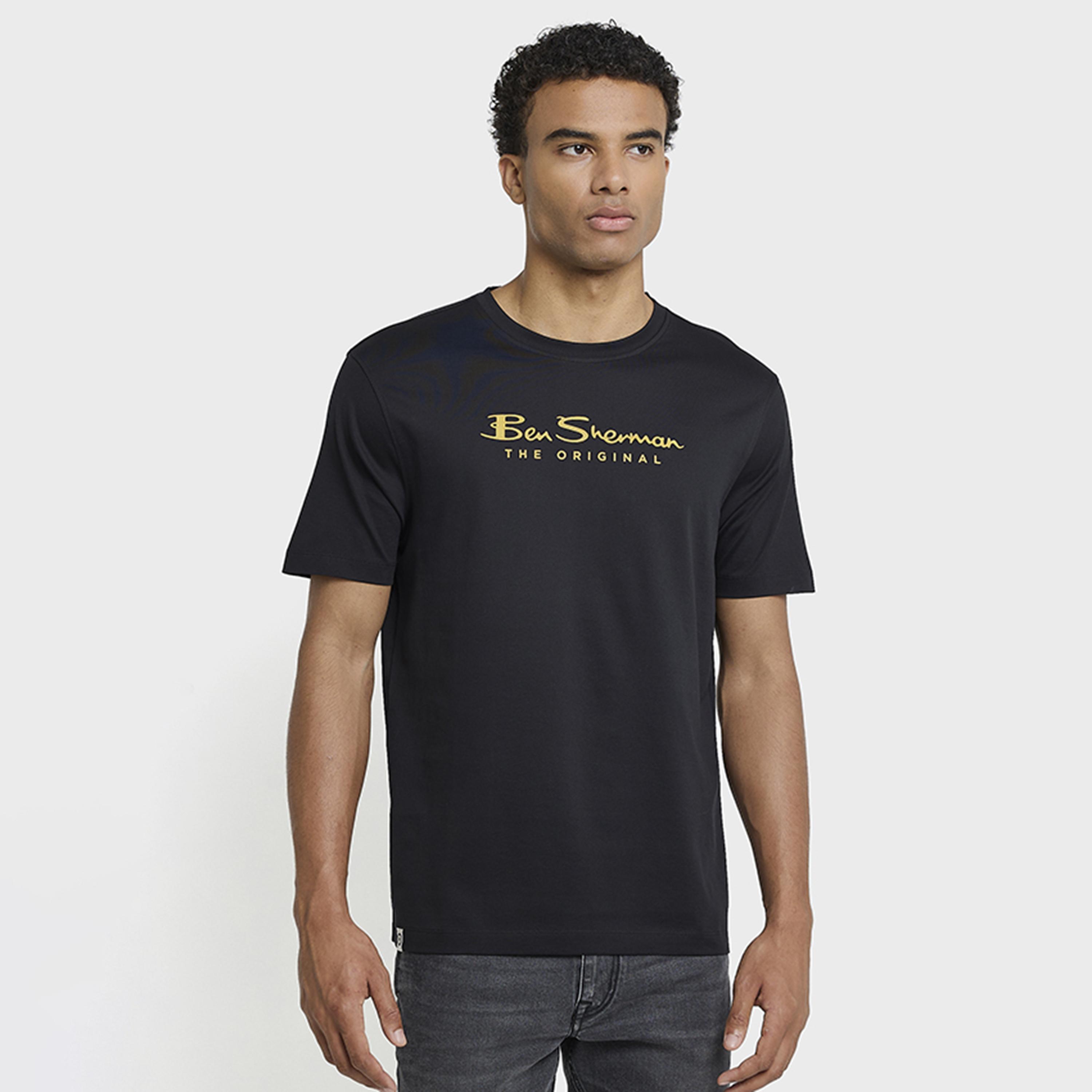تي شيرت رجالي بطبعة نصية وأكمام قصيرة وياقة دائرية من بن شيرمان-men-clothing-tshirtsandpolos-tshirts-image-5