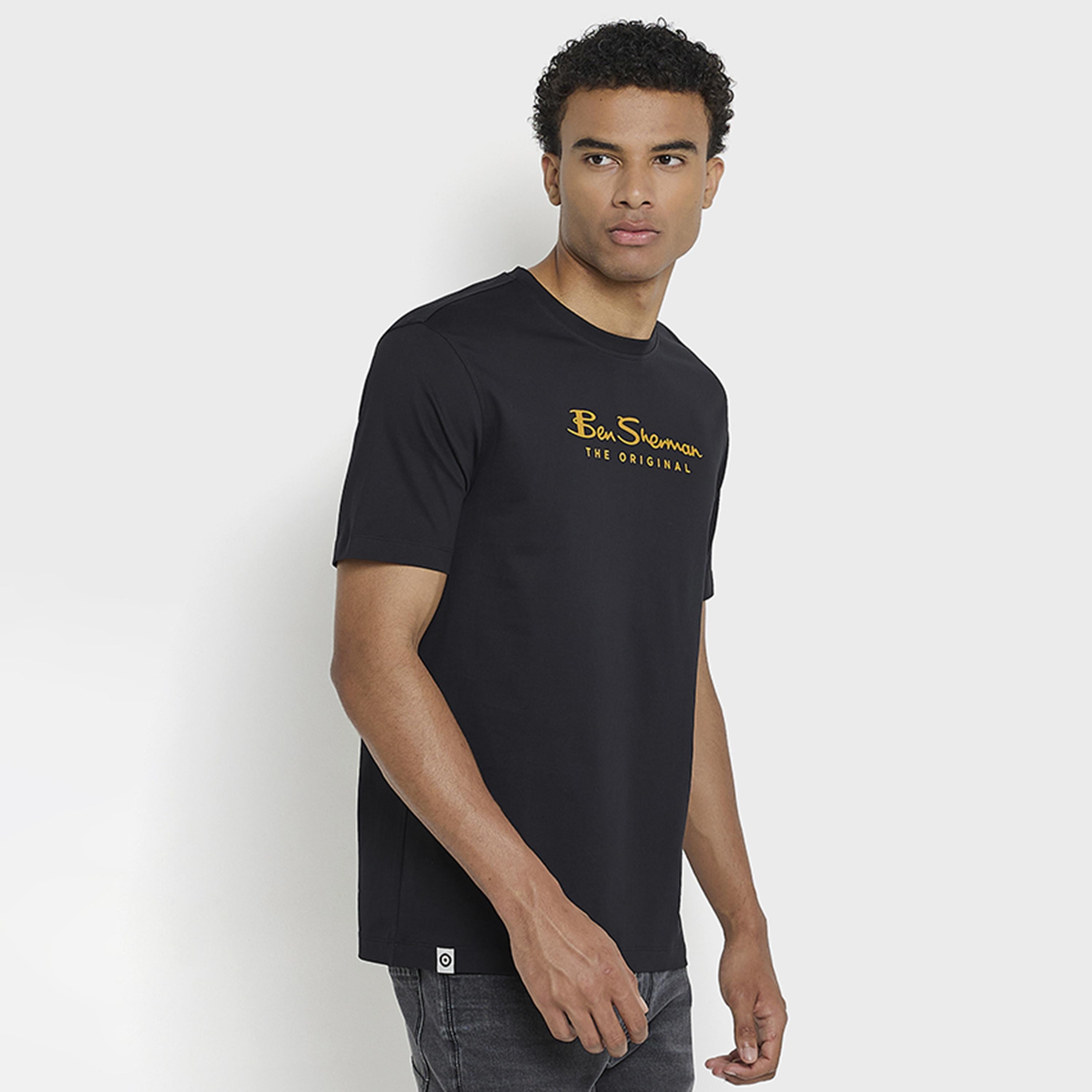 تي شيرت رجالي بطبعة نصية وأكمام قصيرة وياقة دائرية من بن شيرمان-men-clothing-tshirtsandpolos-tshirts-image-8