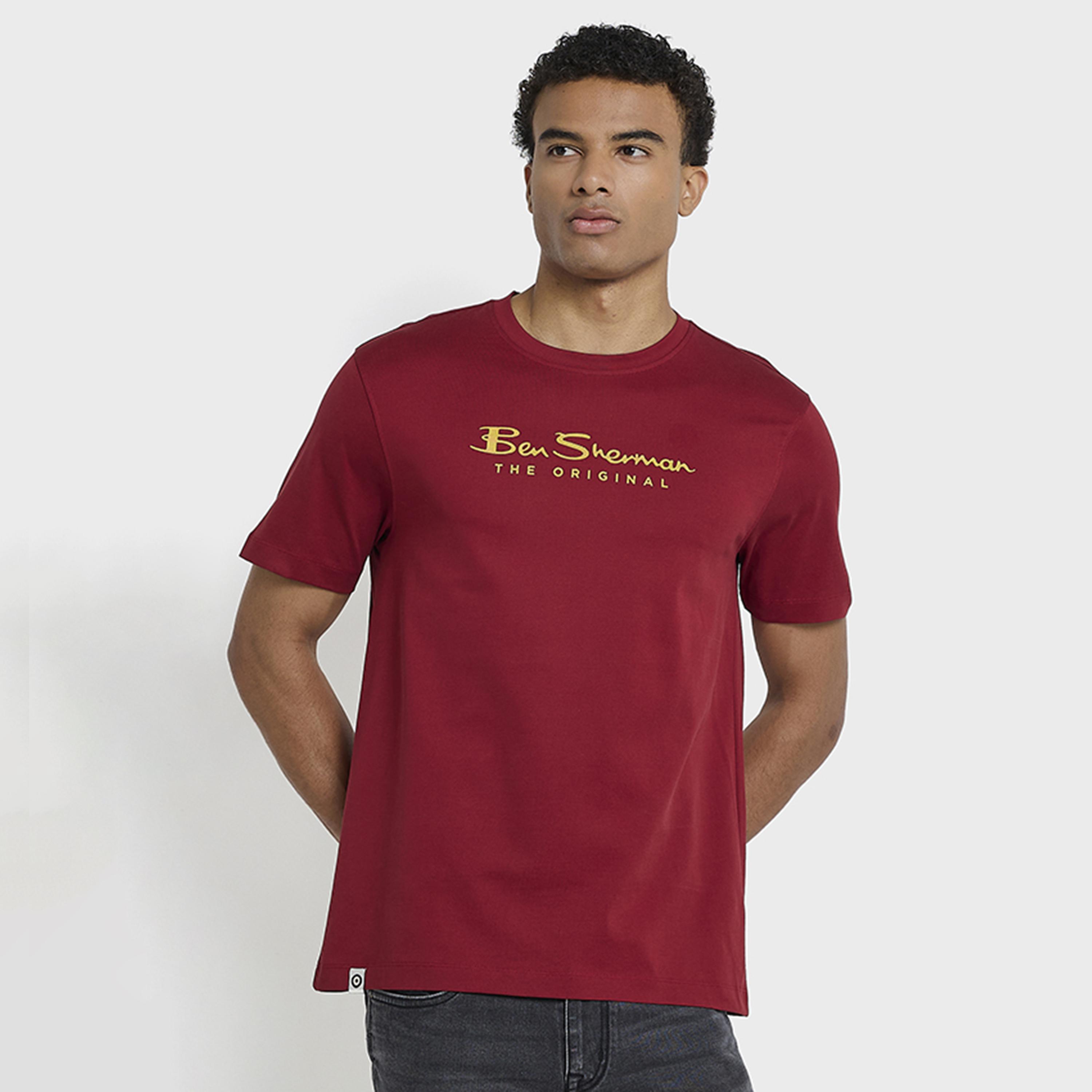 BEN SHERMAN Text-Print Crew Neck Short Sleeves Men's T-Shirt-men-clothing-tshirtsandpolos-tshirts-image-1