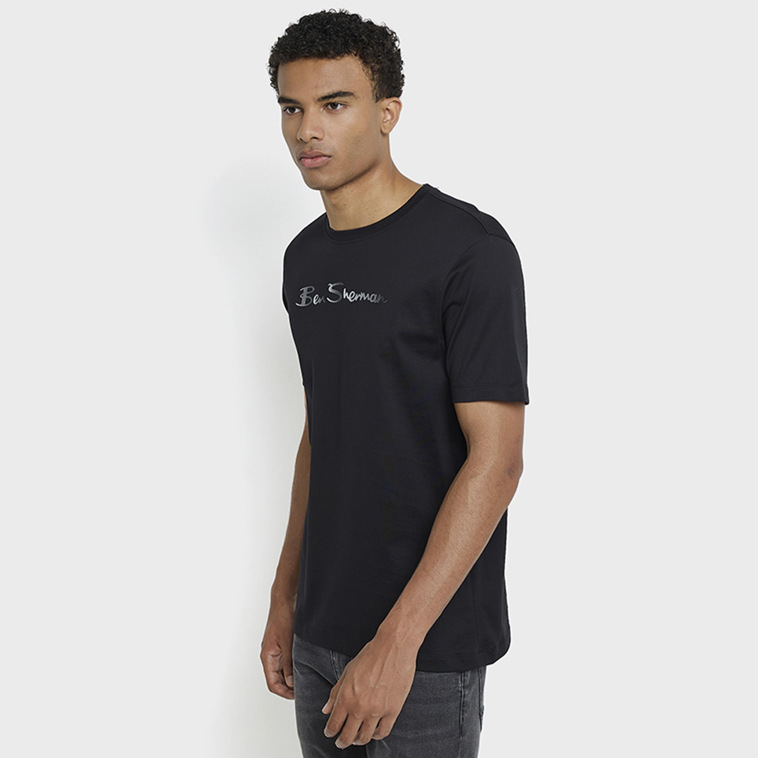 BEN SHERMAN Text-Print Crew Neck Short Sleeves Men's T-Shirt-men-clothing-tshirtsandpolos-tshirts-image-15