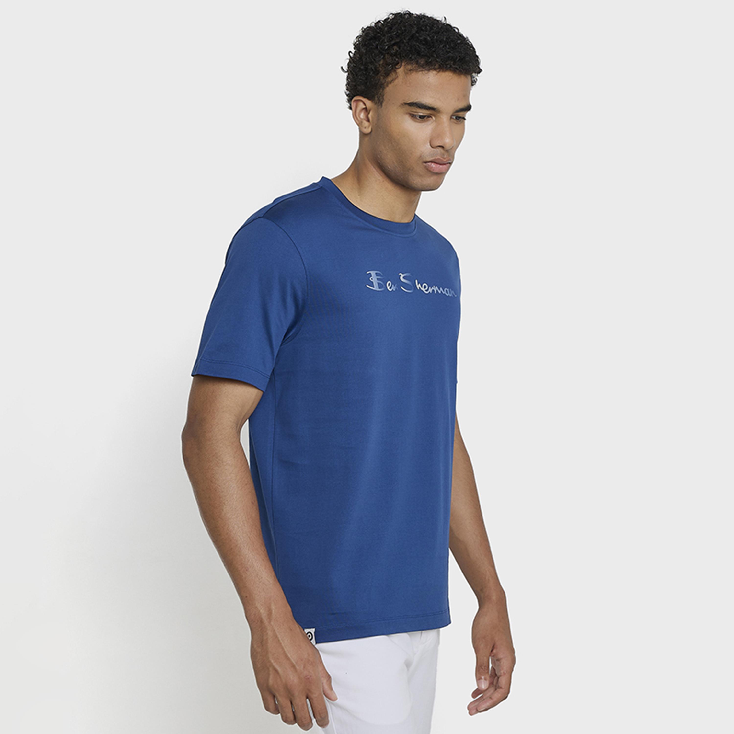 BEN SHERMAN Text-Print Crew Neck Short Sleeves Men's T-Shirt-men-clothing-tshirtsandpolos-tshirts-image-6