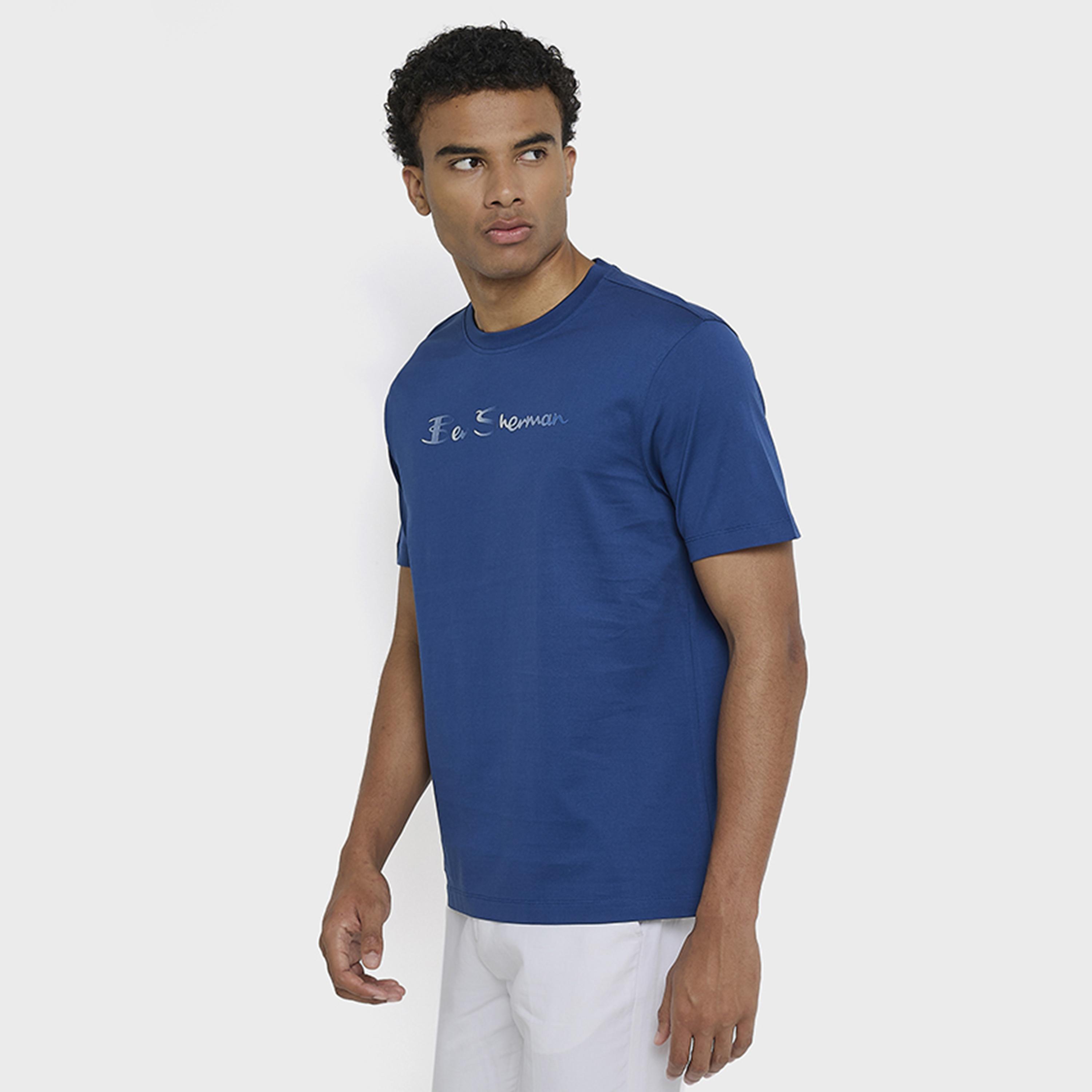 BEN SHERMAN Text-Print Crew Neck Short Sleeves Men's T-Shirt-men-clothing-tshirtsandpolos-tshirts-image-7