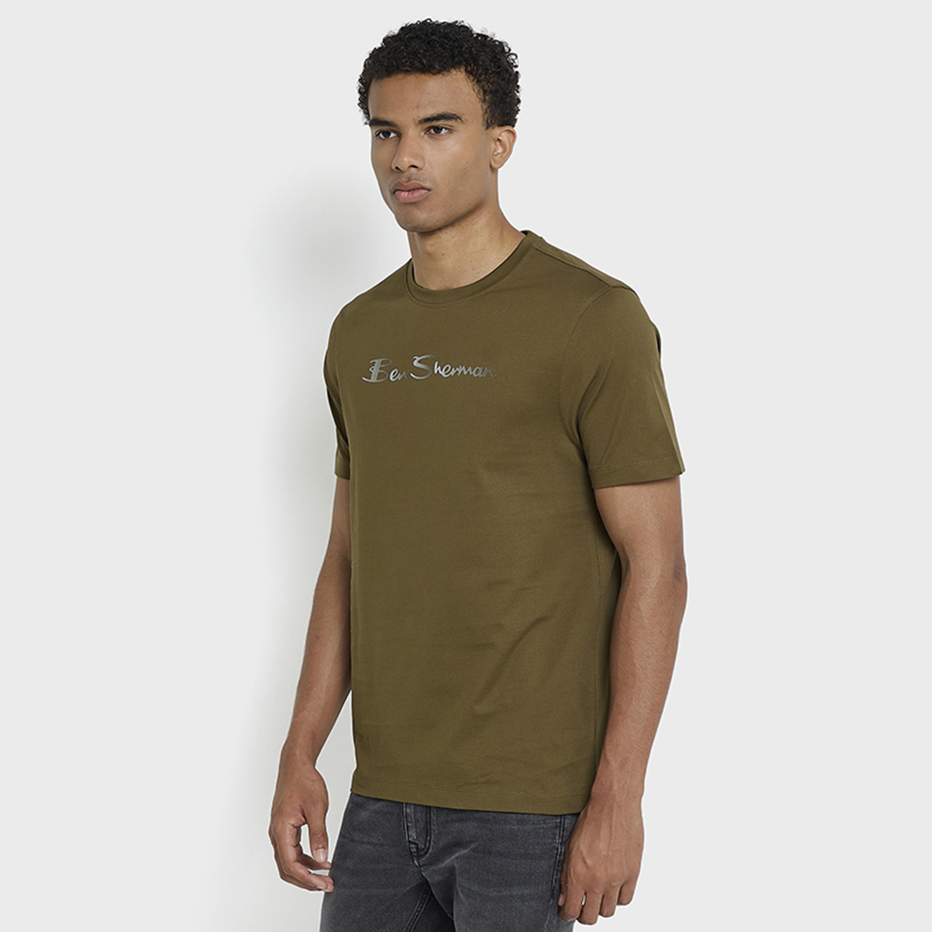 BEN SHERMAN Text-Print Crew Neck Short Sleeves Men's T-Shirt-men-clothing-tshirtsandpolos-tshirts-image-11