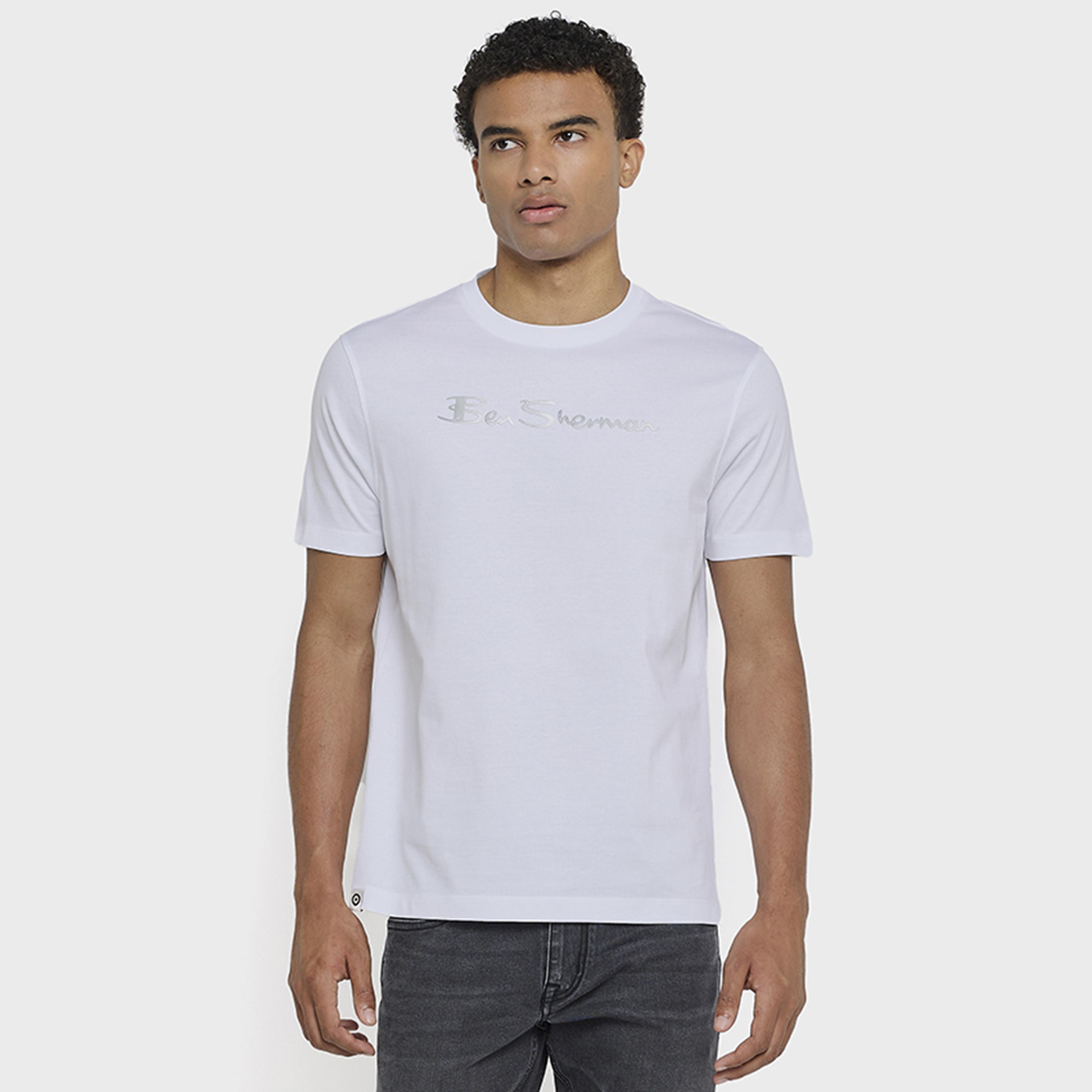 BEN SHERMAN Text-Print Crew Neck Short Sleeves Men's T-Shirt-men-clothing-tshirtsandpolos-tshirts-image-1