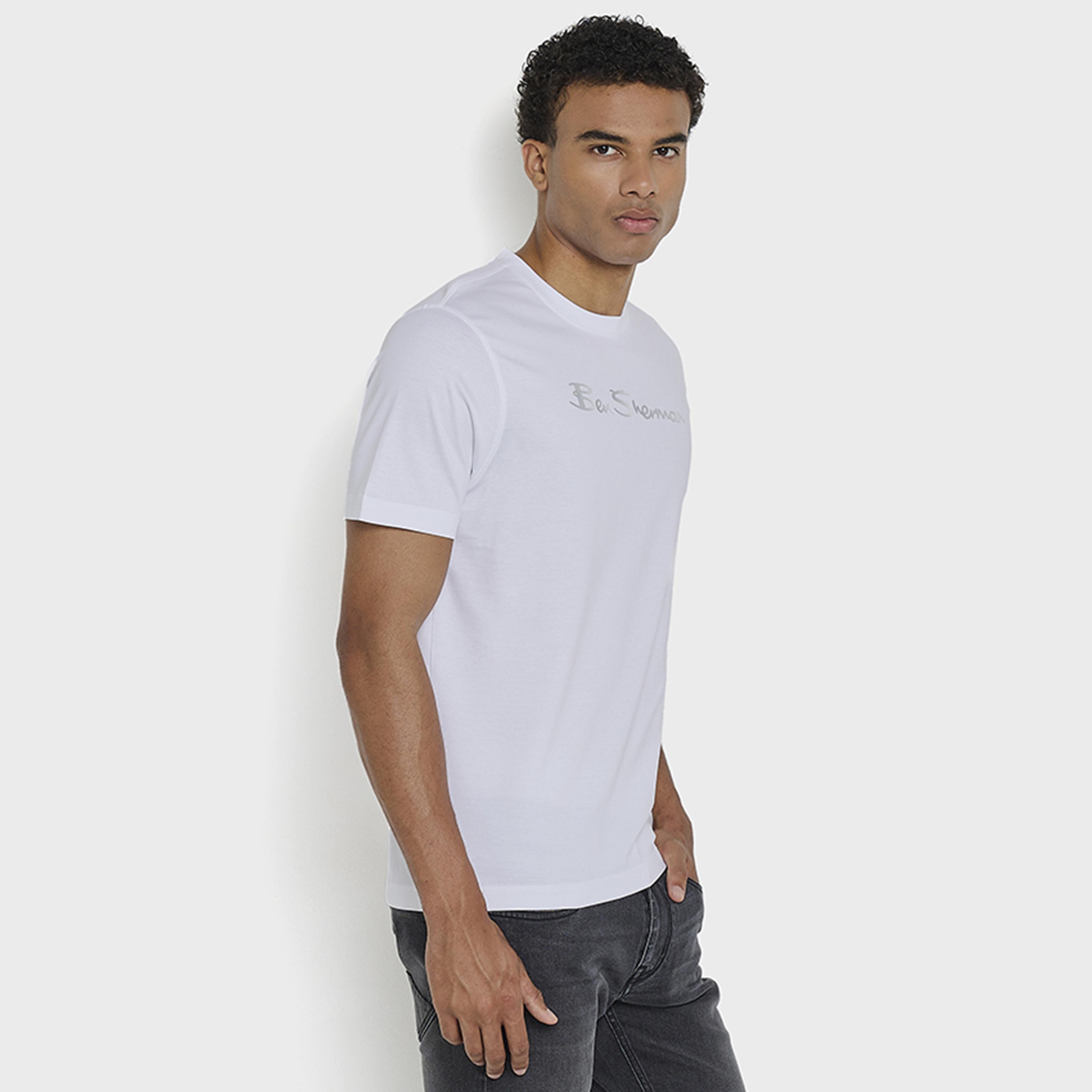 BEN SHERMAN Text-Print Crew Neck Short Sleeves Men's T-Shirt-men-clothing-tshirtsandpolos-tshirts-image-2