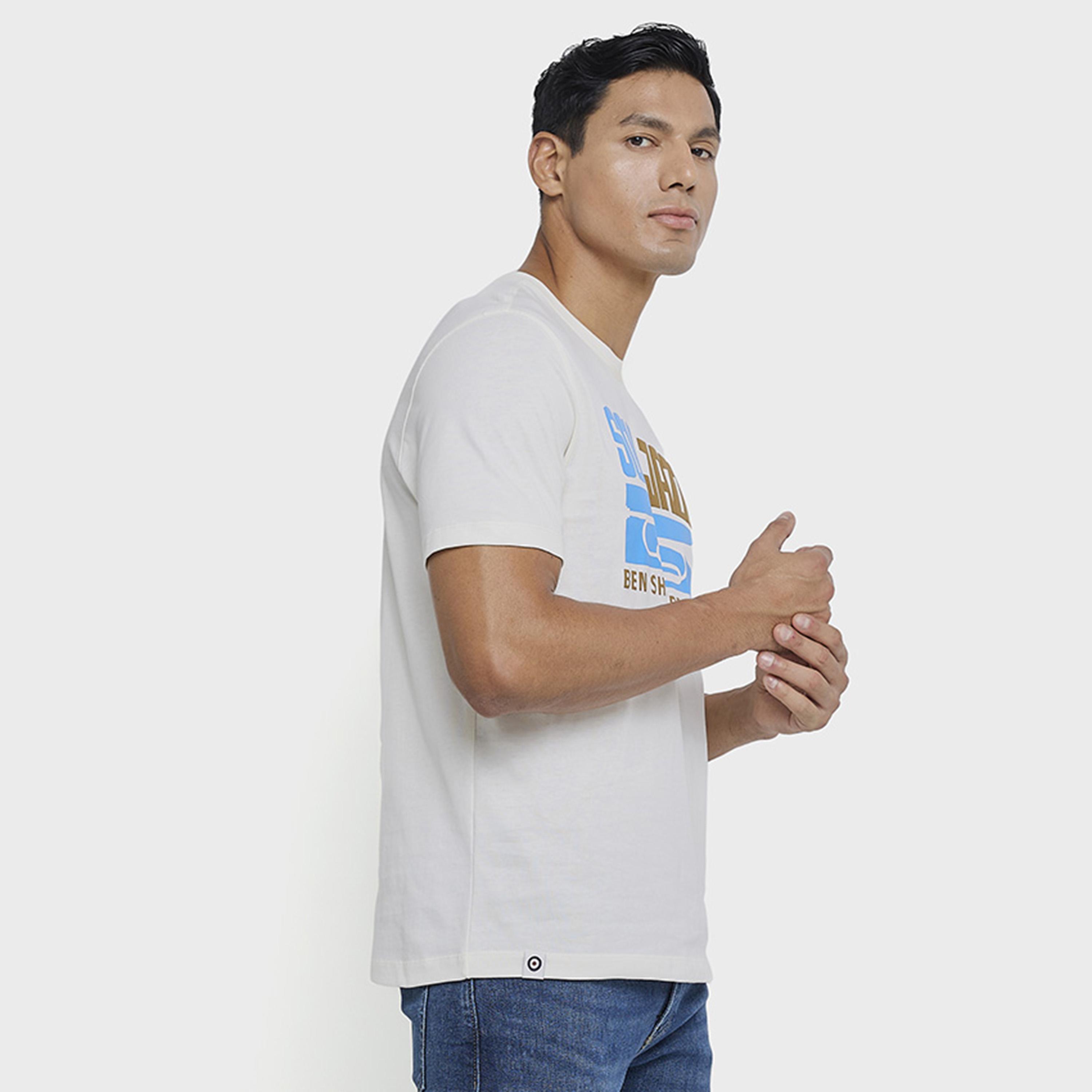 تيشيرت رجالي بياقة دائرية وأكمام قصيرة مطبوع برسومات جرافيكية من بن شيرمان-men-clothing-tshirtsandpolos-tshirts-image-6