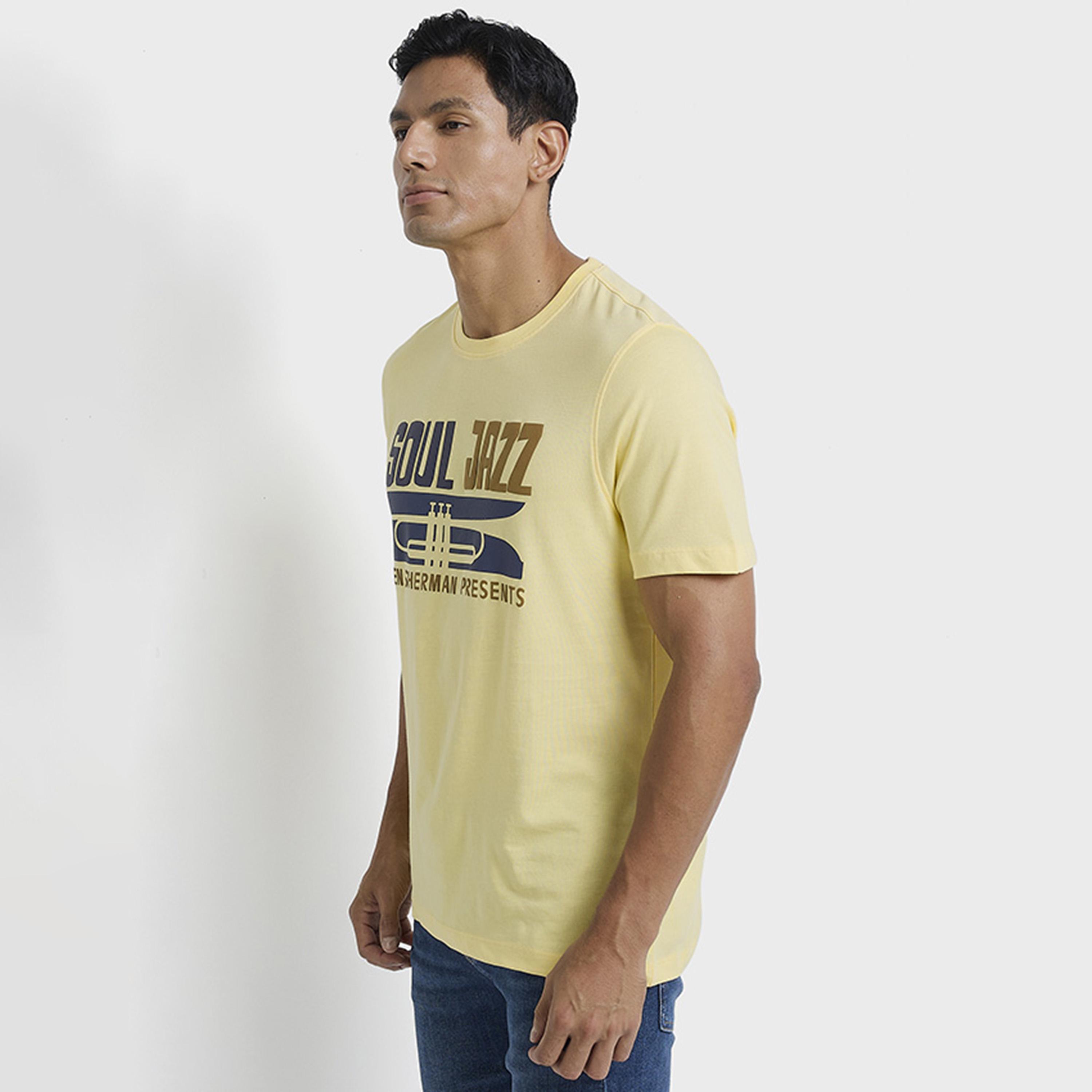 تيشيرت رجالي بياقة دائرية وأكمام قصيرة مطبوع برسومات جرافيكية من بن شيرمان-men-clothing-tshirtsandpolos-tshirts-image-3