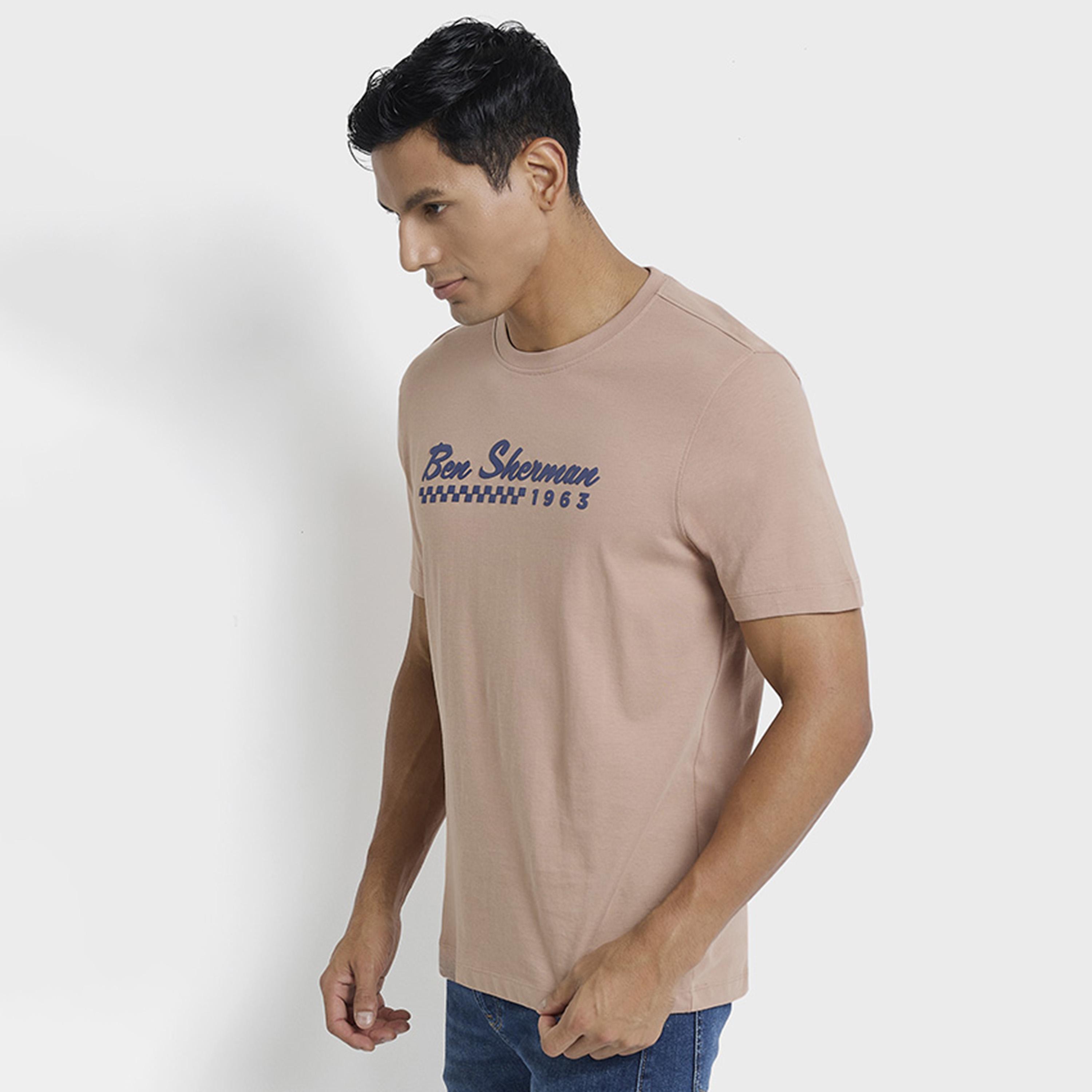 BEN SHERMAN Text-Print Crew Neck Short Sleeves Men's T-Shirt-men-clothing-tshirtsandpolos-tshirts-image-3