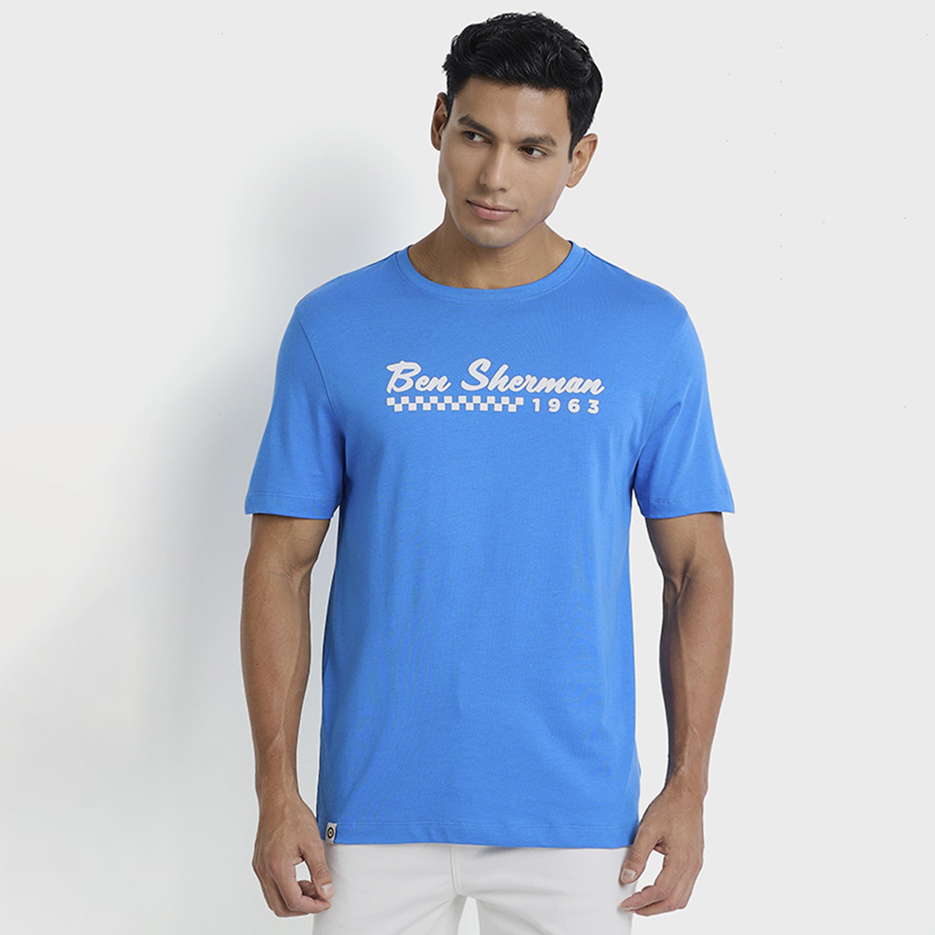 BEN SHERMAN Text-Print Crew Neck Short Sleeves Men's T-Shirt-men-clothing-tshirtsandpolos-tshirts-image-5